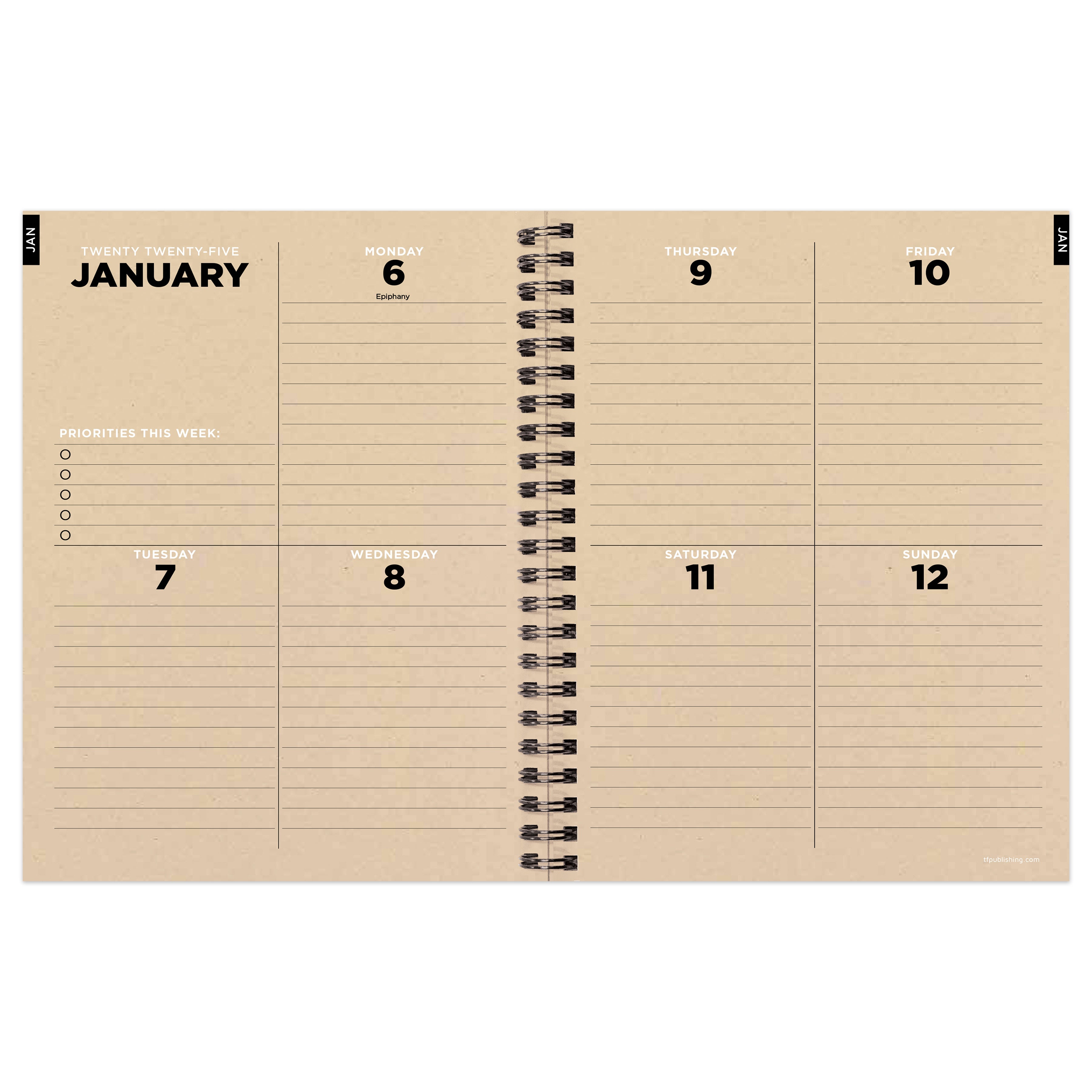 2025 Element Layers - Medium Monthly & Weekly Diary/Planner