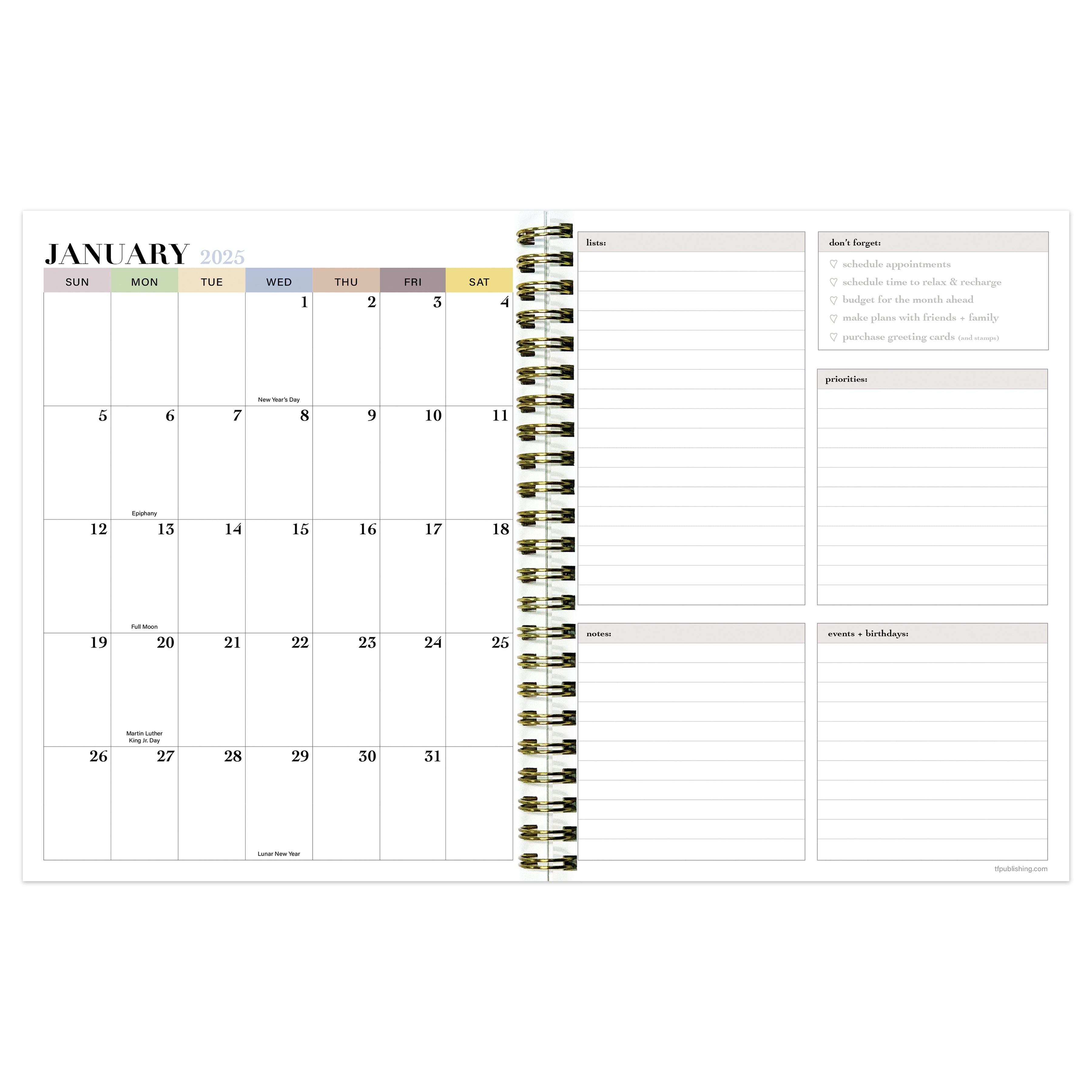 2025 Lemons of Capri - Medium Monthly & Weekly Diary/Planner