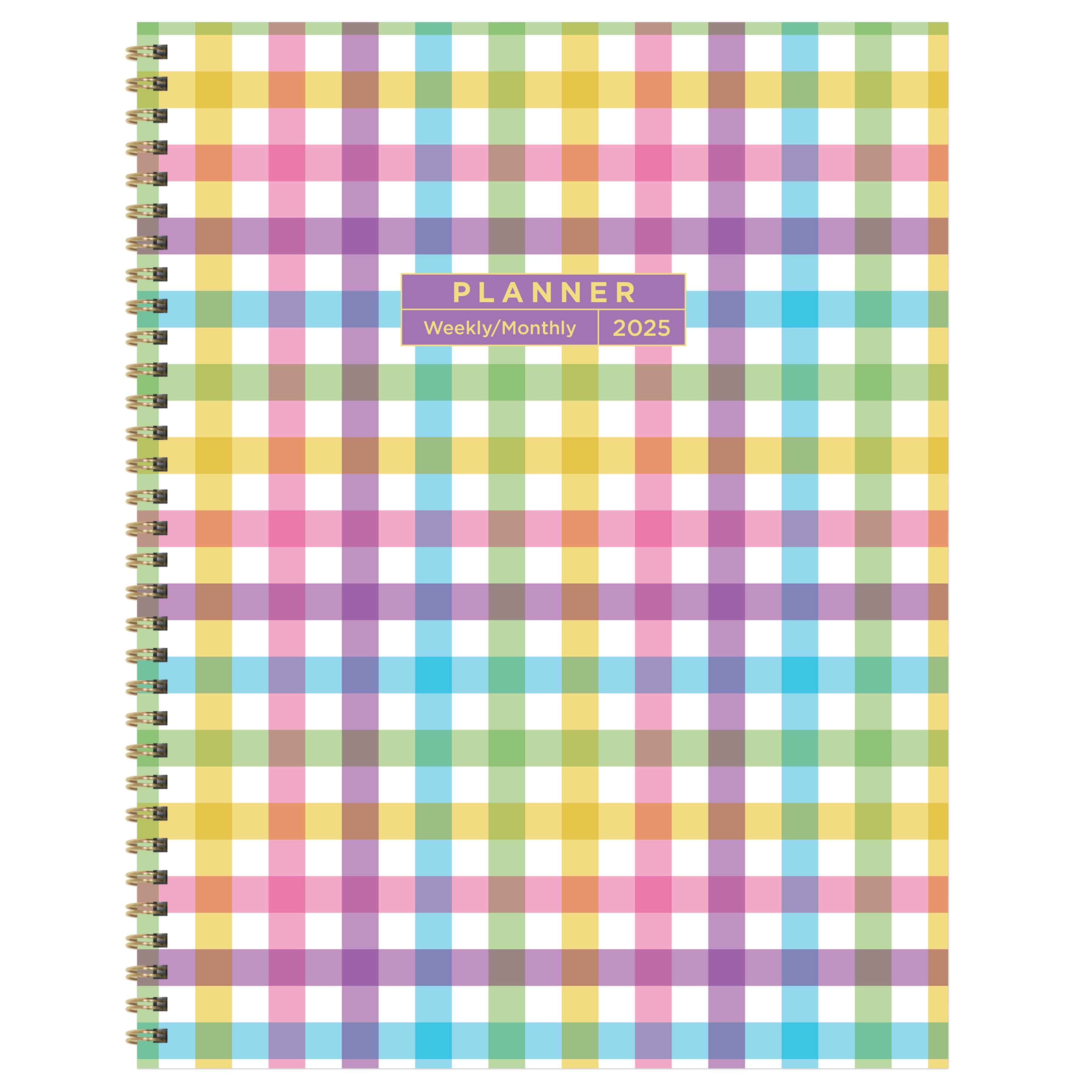 2025 Madras Plaid - Large Monthly & Weekly Diary/Planner