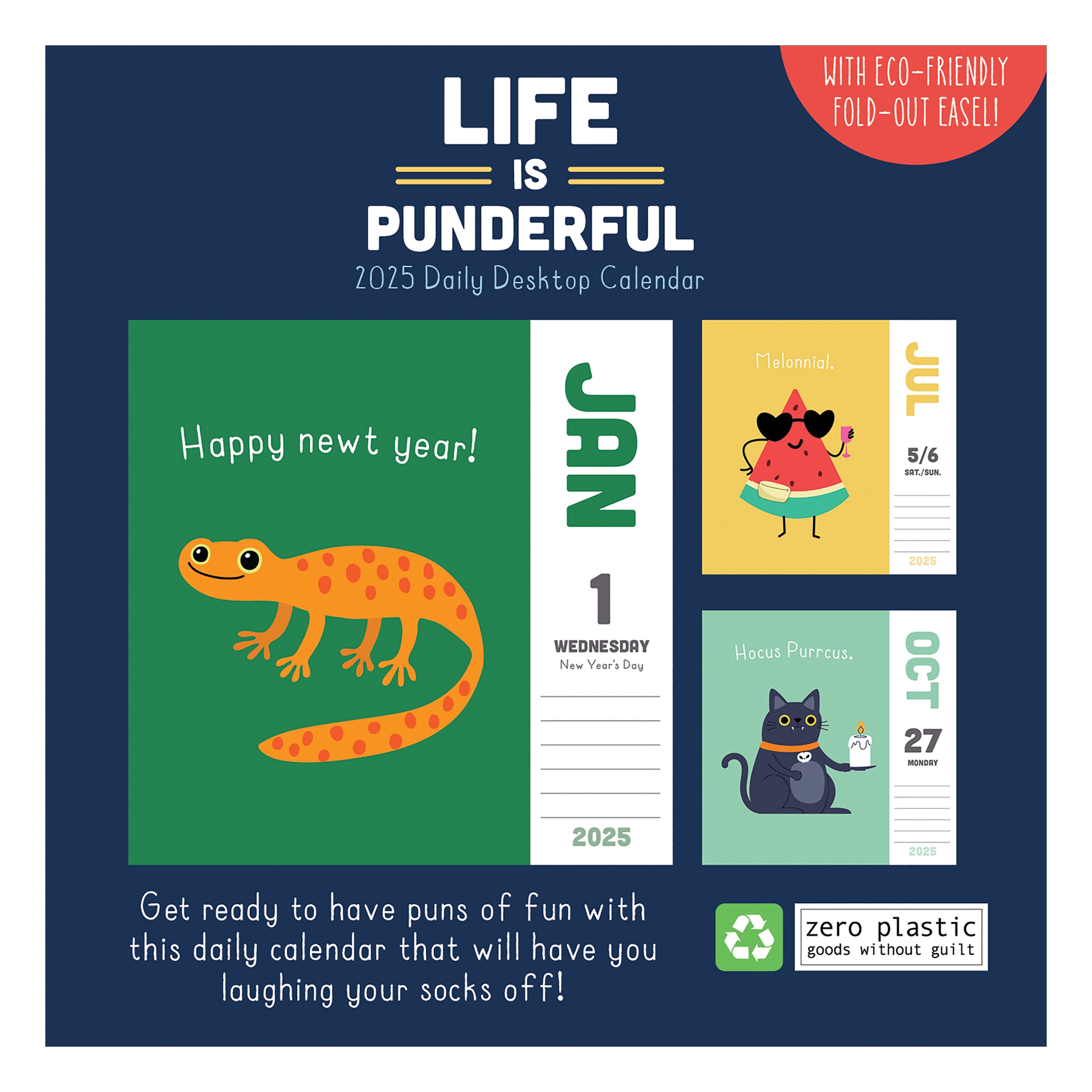 2025 Puns of Fun - Daily Boxed Page-A-Day Calendar