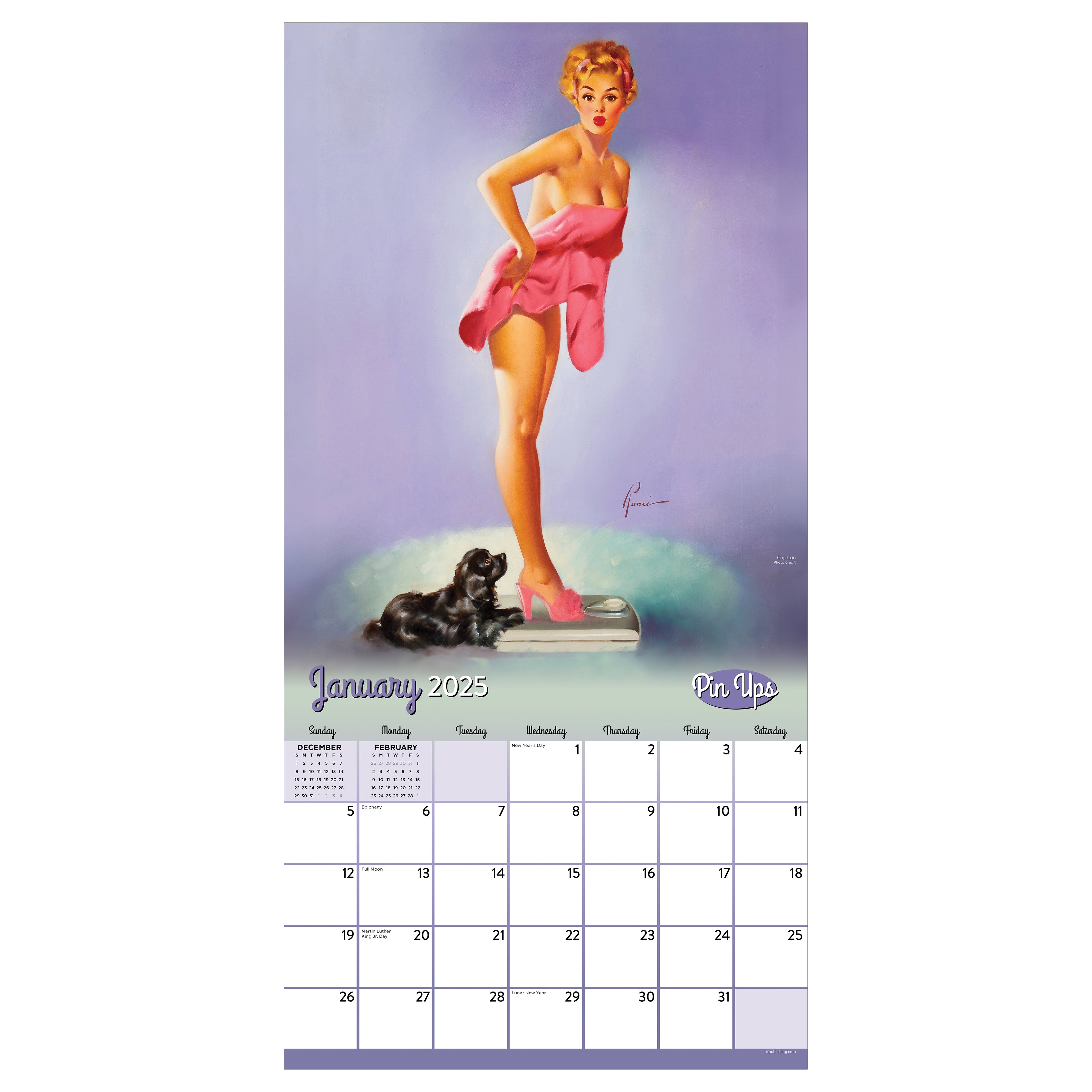 2025 PinUps - Square Wall Calendar