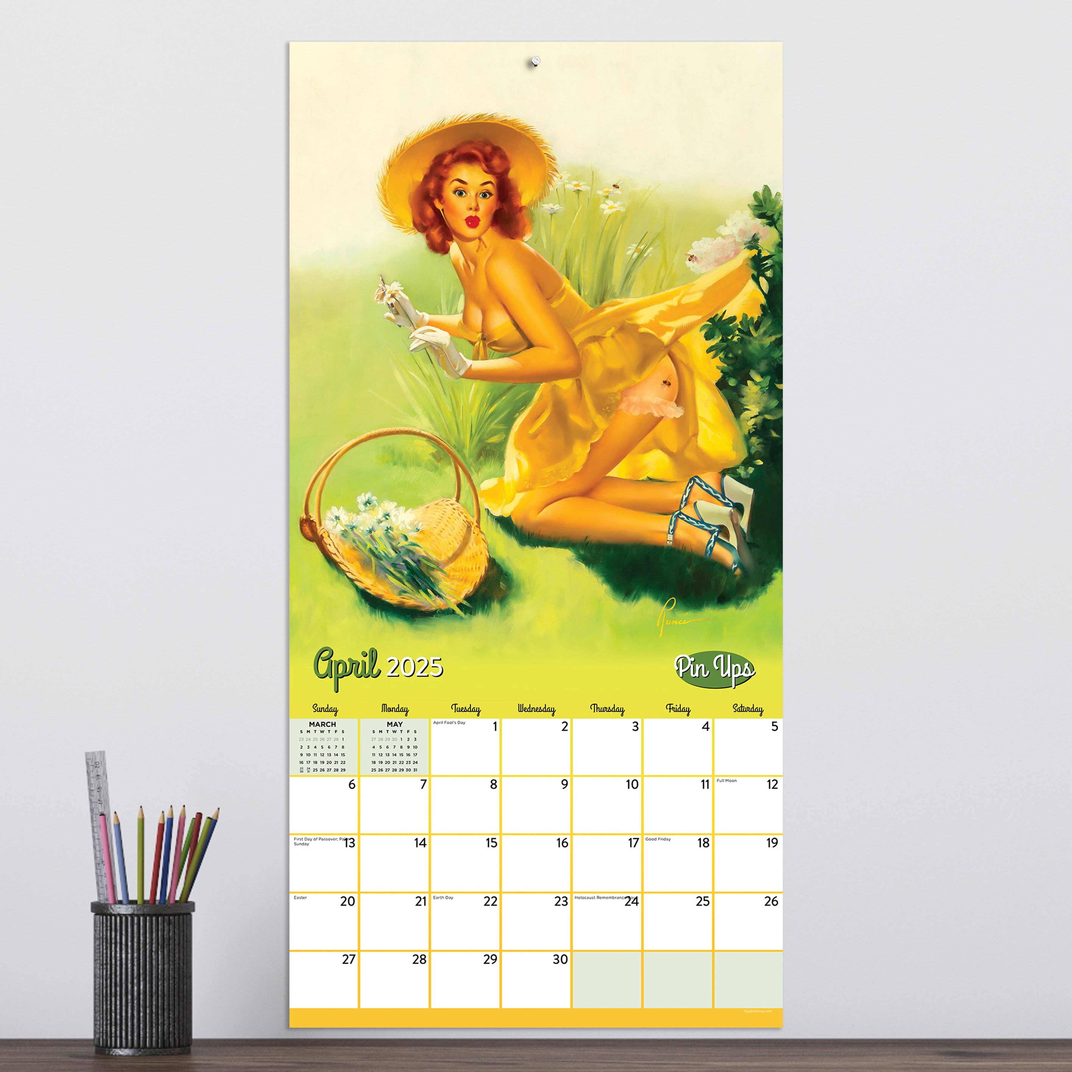 2025 PinUps - Square Wall Calendar