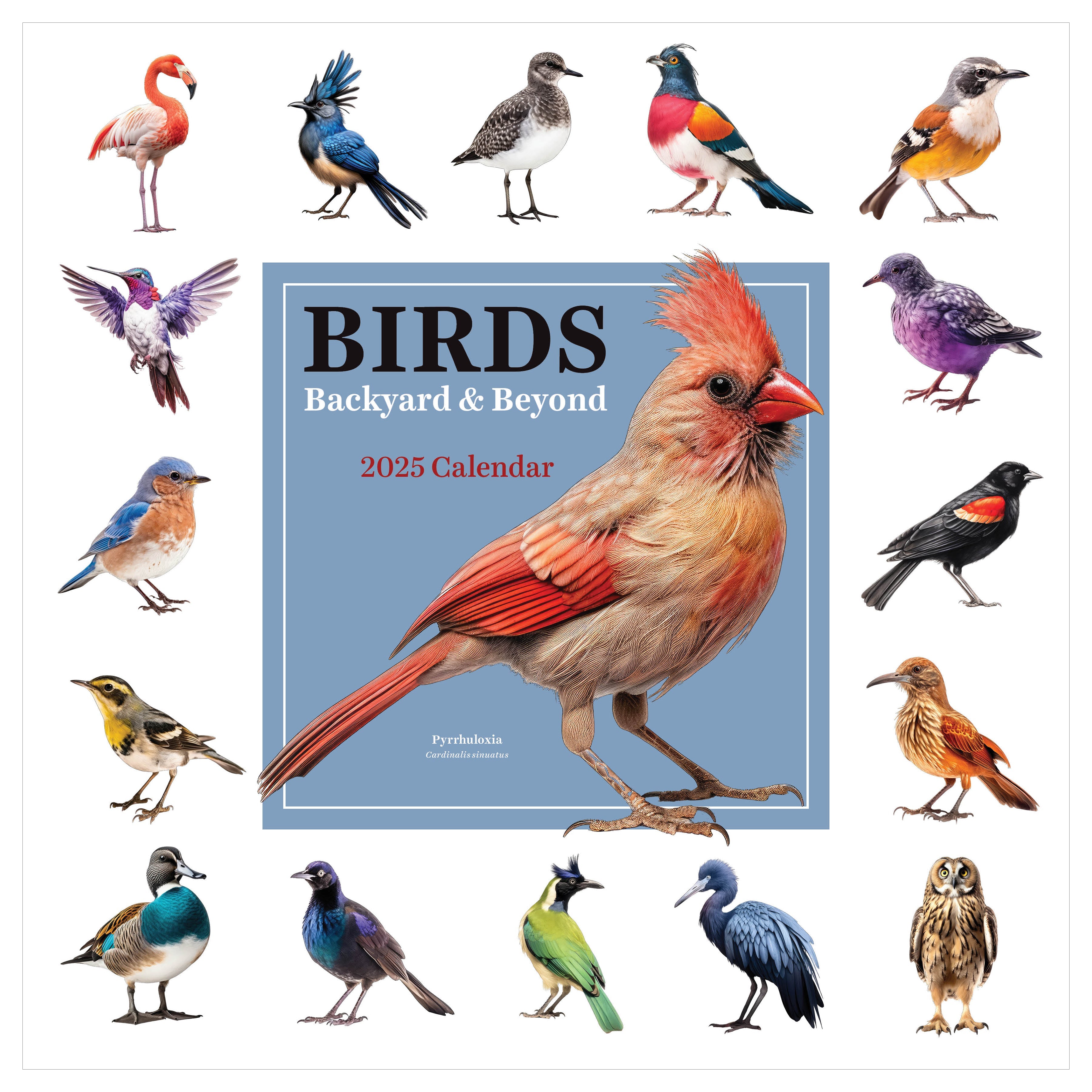 2025 Birds: Backyard and Beyond - Square Wall Calendar