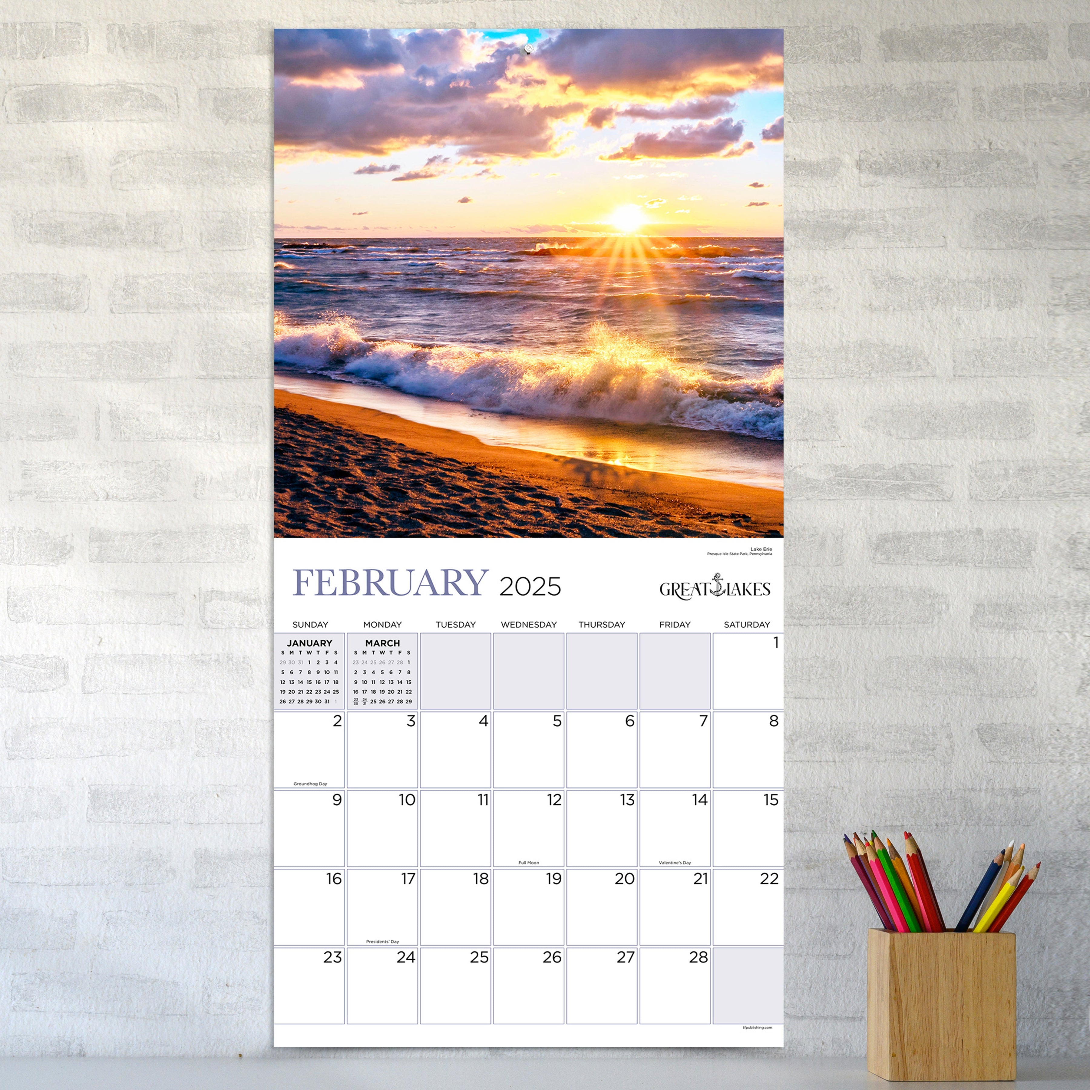 2025 Great Lakes by TF - Square Wall Calendar