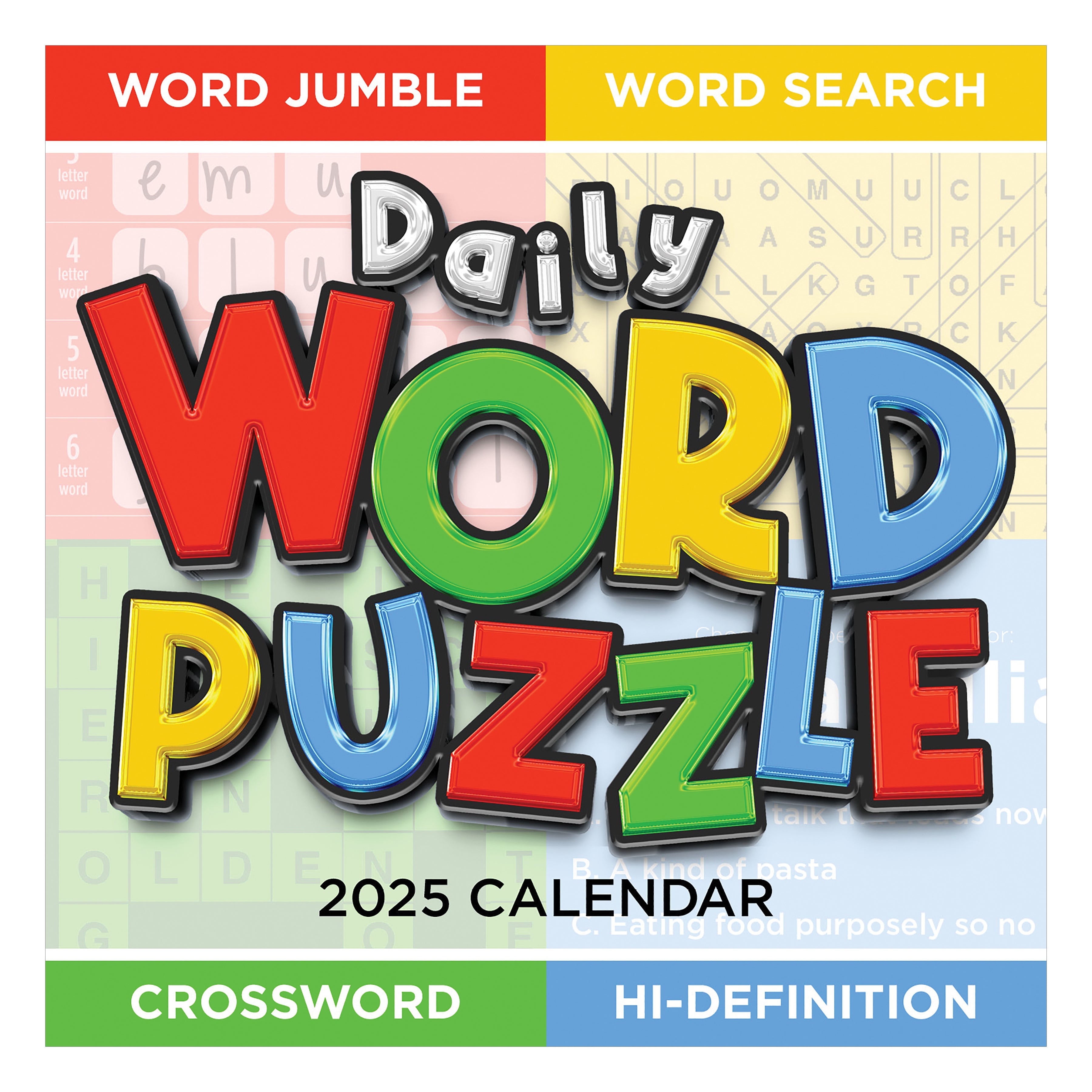 2025 Daily Word Puzzle - Daily Boxed Page-A-Day Calendar