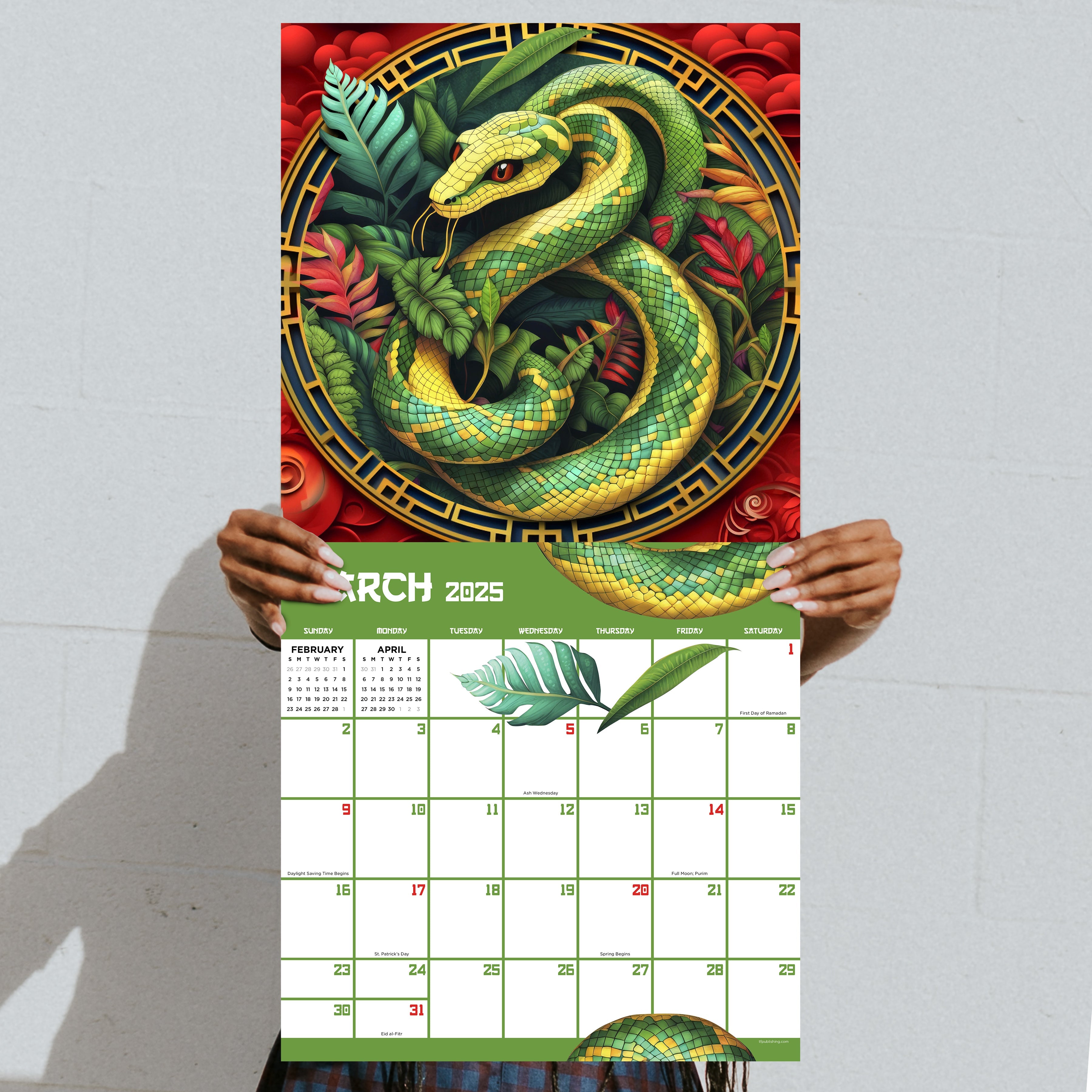 2025 Year of the Snake - Square Wall Calendar