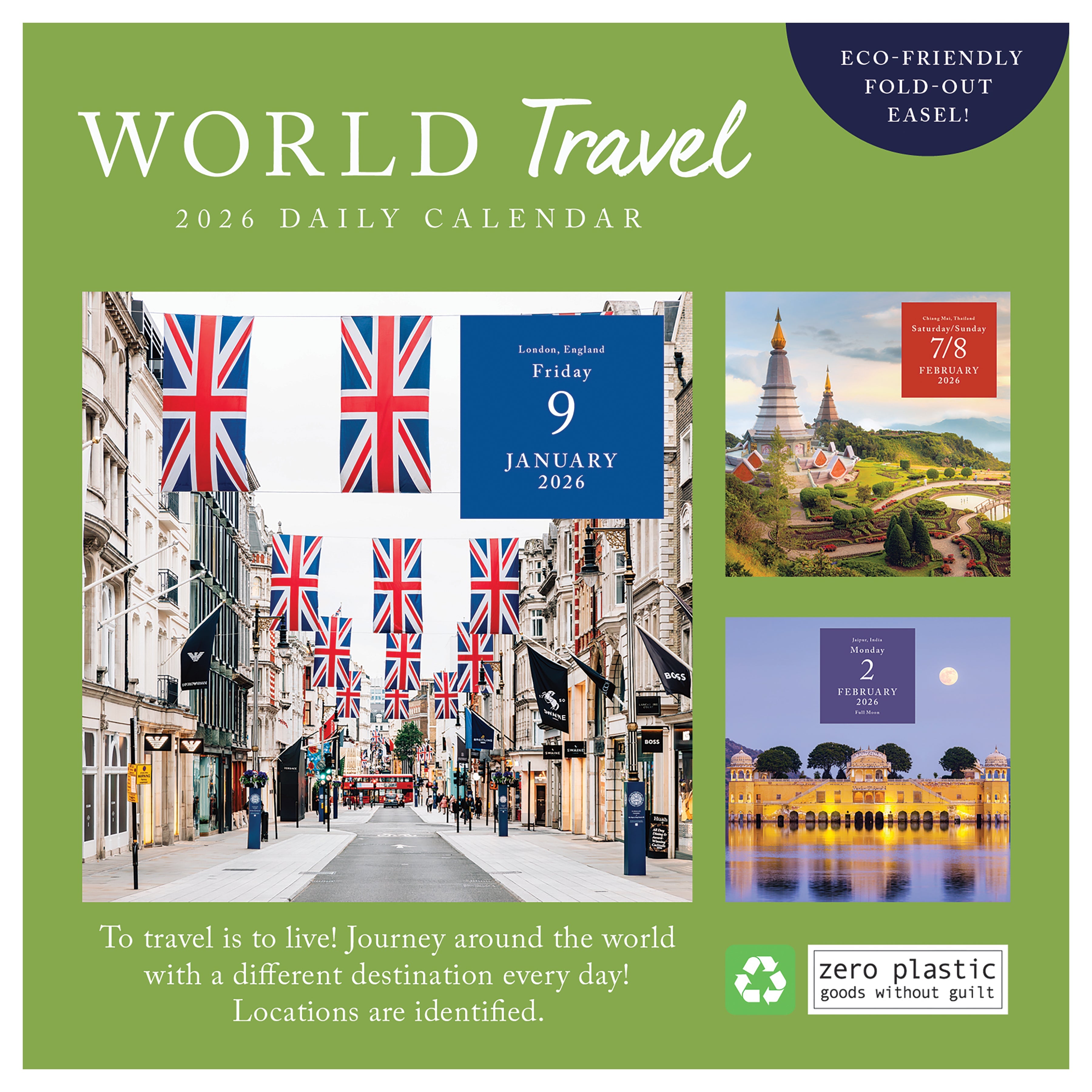 2026 World Travel - Daily Boxed Page-A-Day Calendar