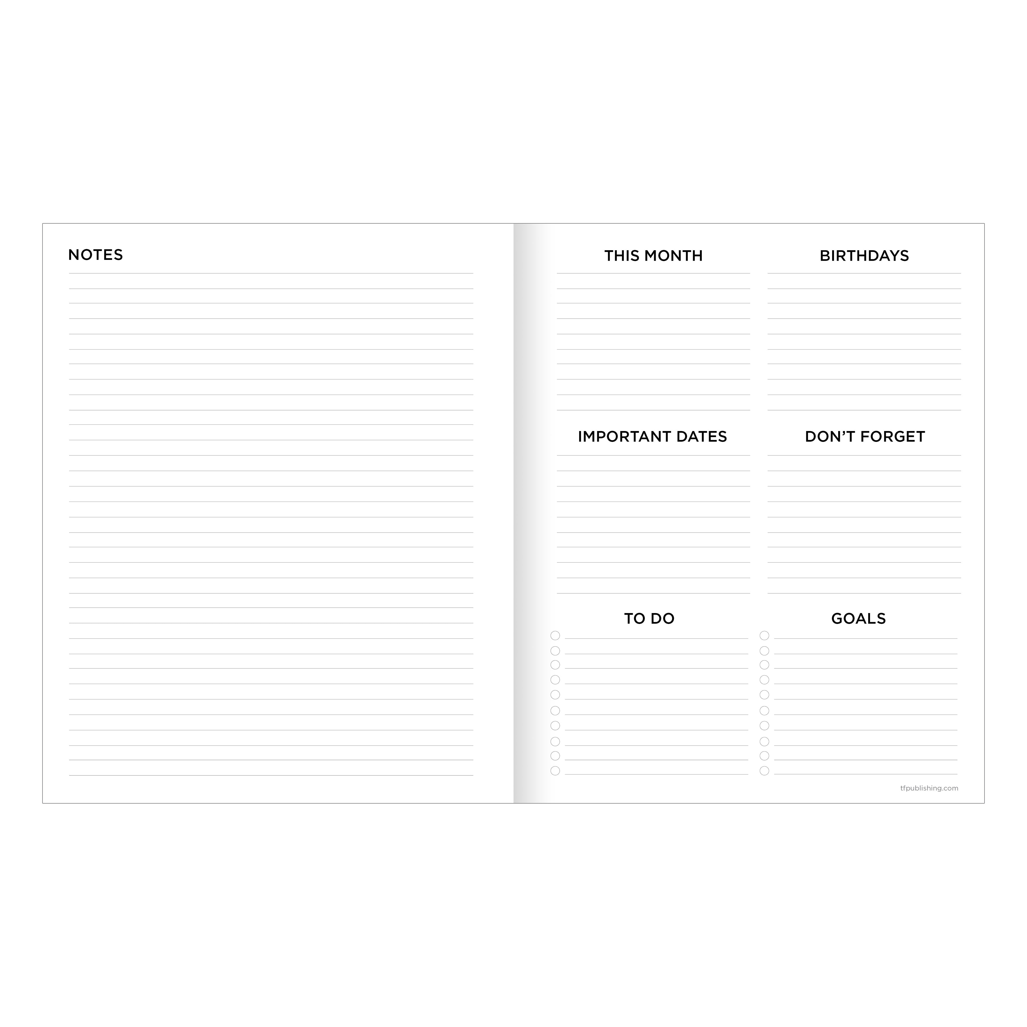 2026 Quilted Curves - Medium Monthly Diary/Planner