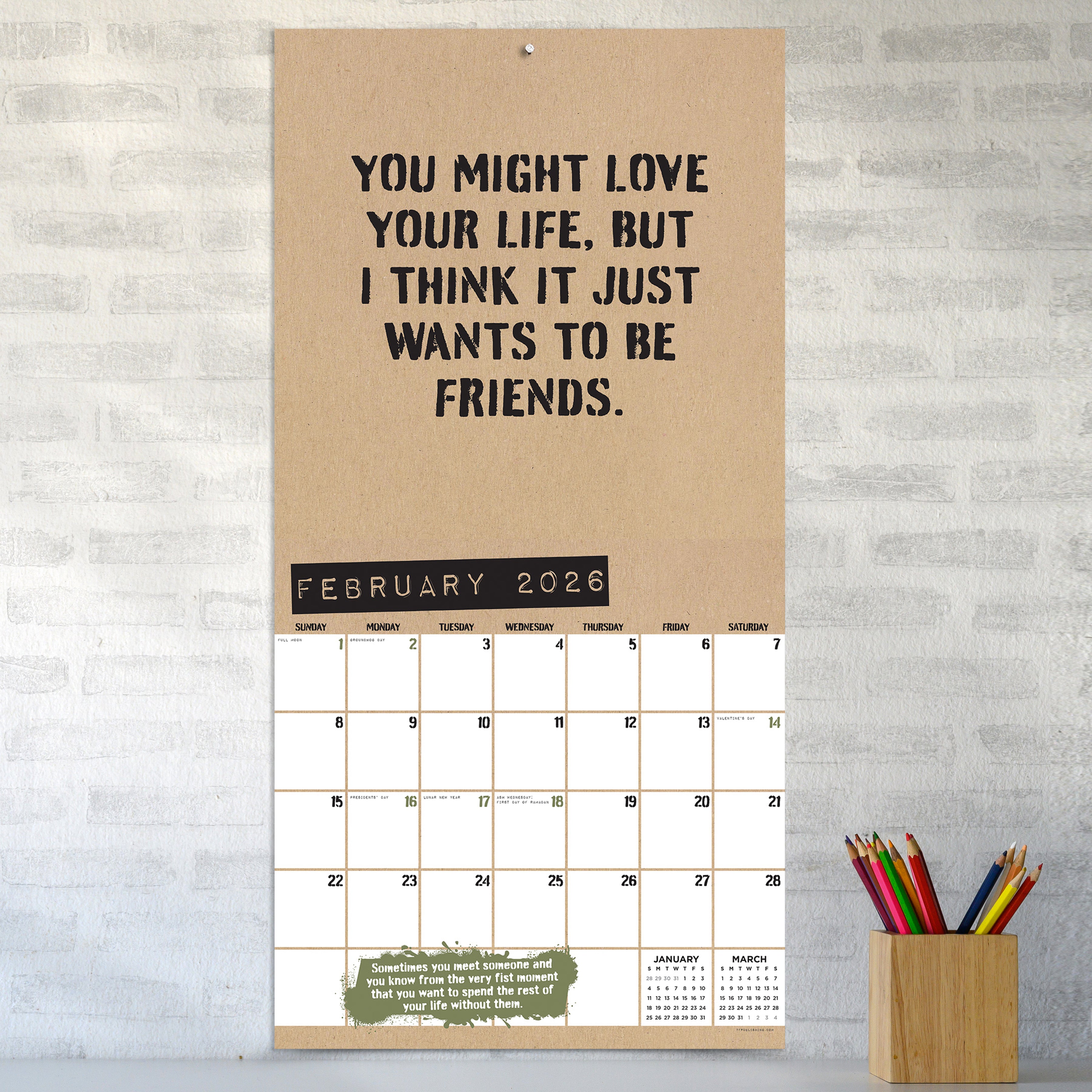 2026 Anti-Affirmations - Square Wall Calendar