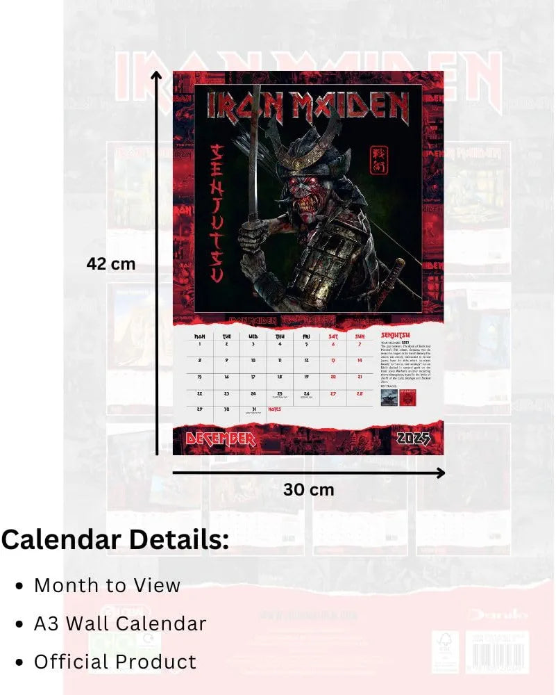 2025 Iron Maiden - A3 Wall Calendar