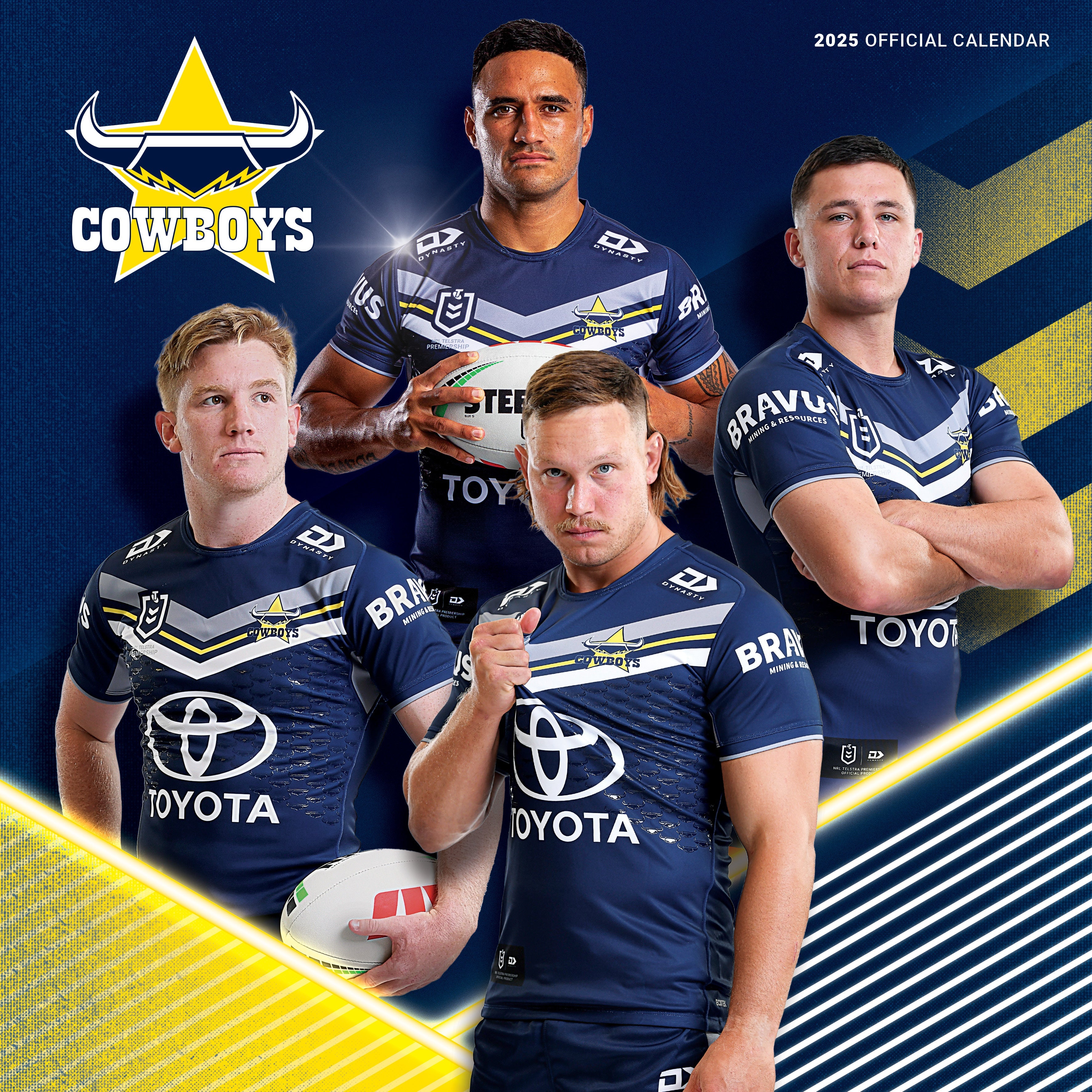 2025 NRL North Queensland Cowboys - Square Wall Calendar