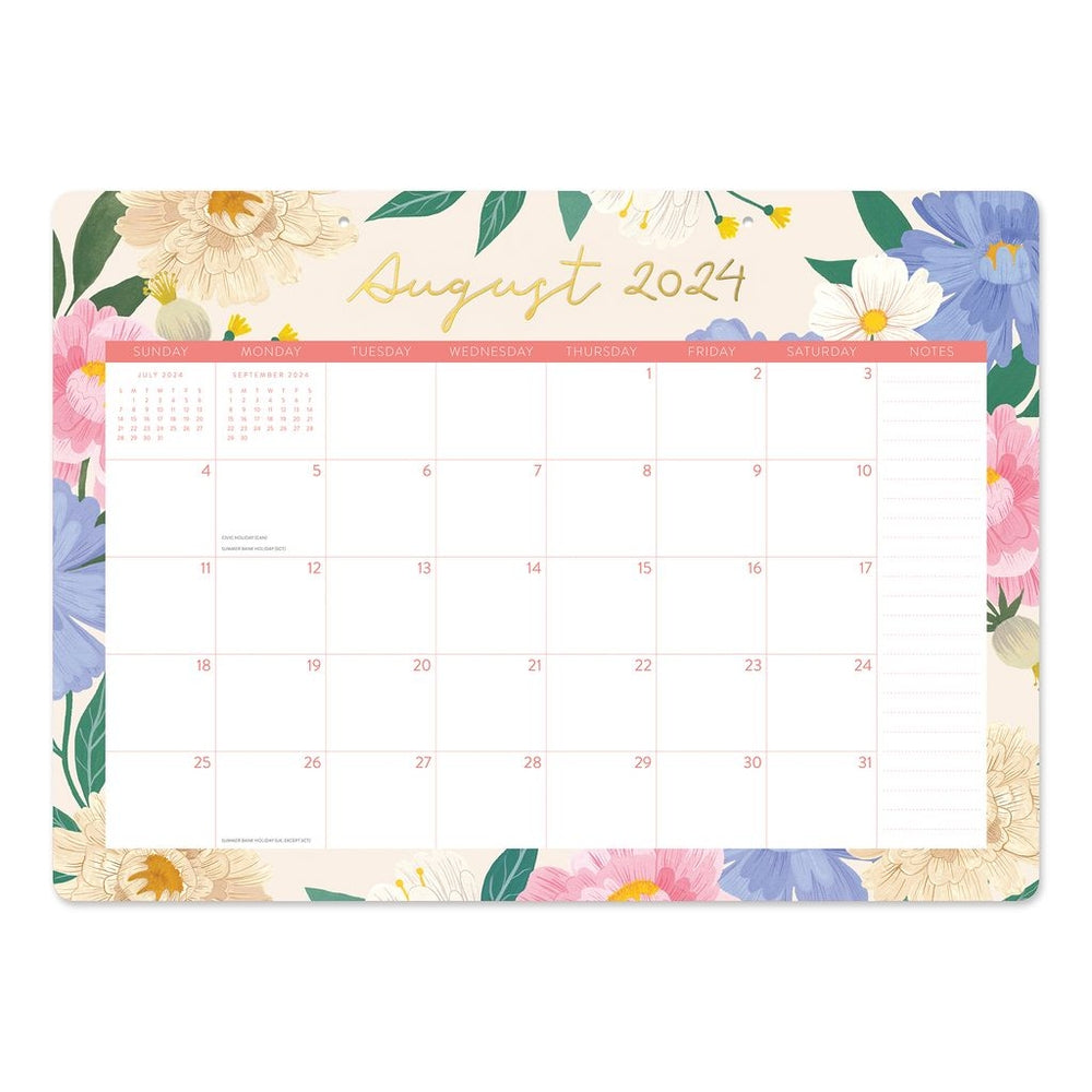 2025 Bella Flora - Decorative Desk Blotter Calendar