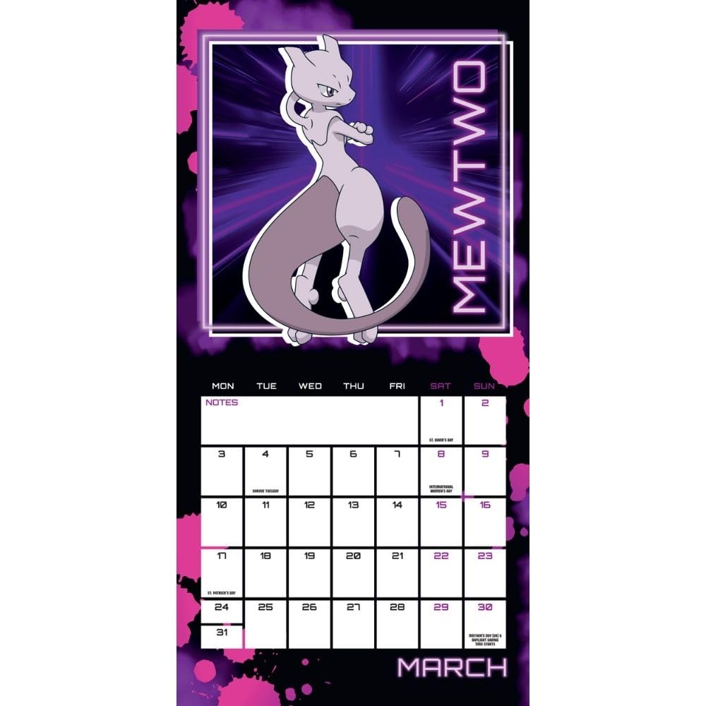 2025 Pokemon - Mini Wall Calendar