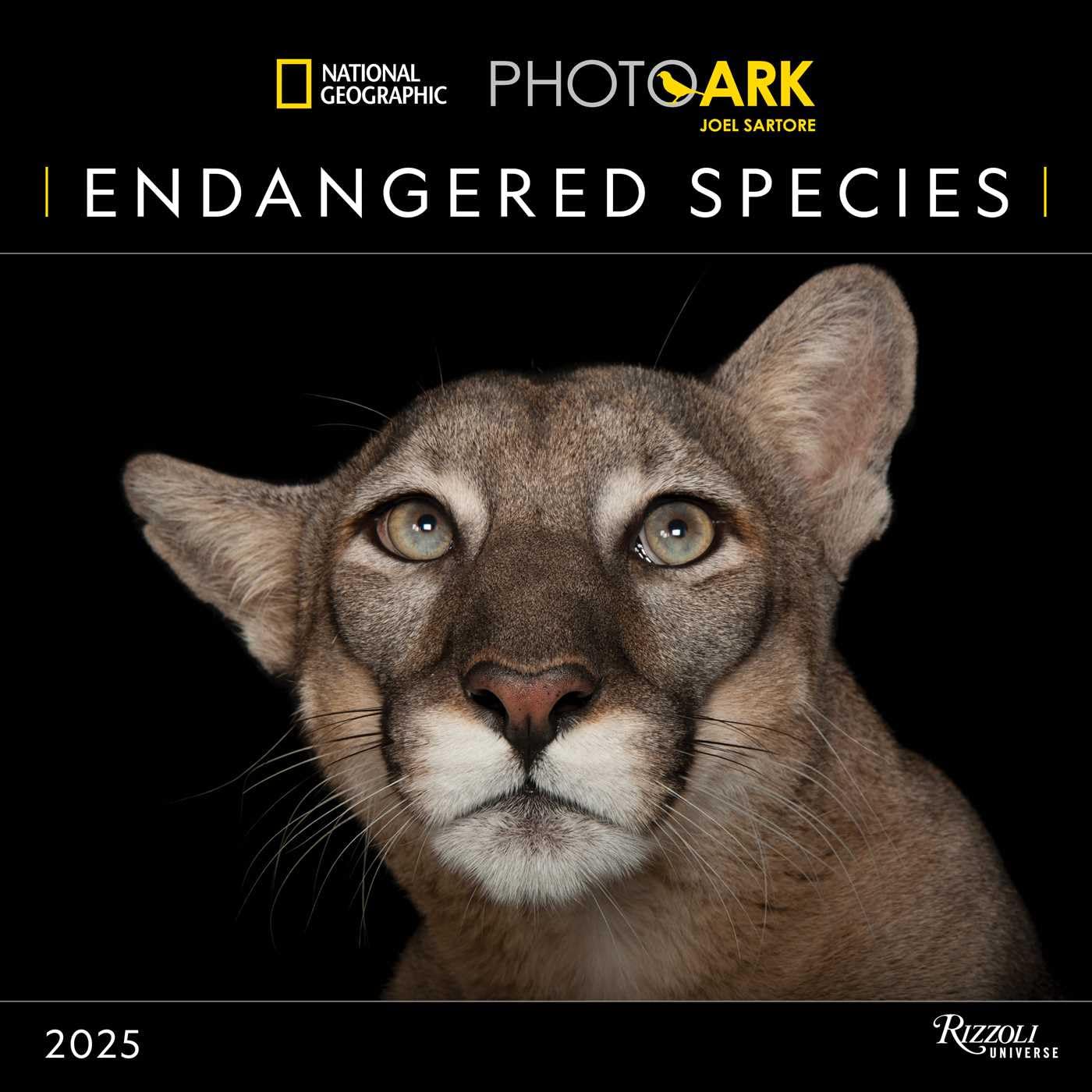 2025 National Geographic: Photo Ark - Endangered Species - Square Wall Calendar