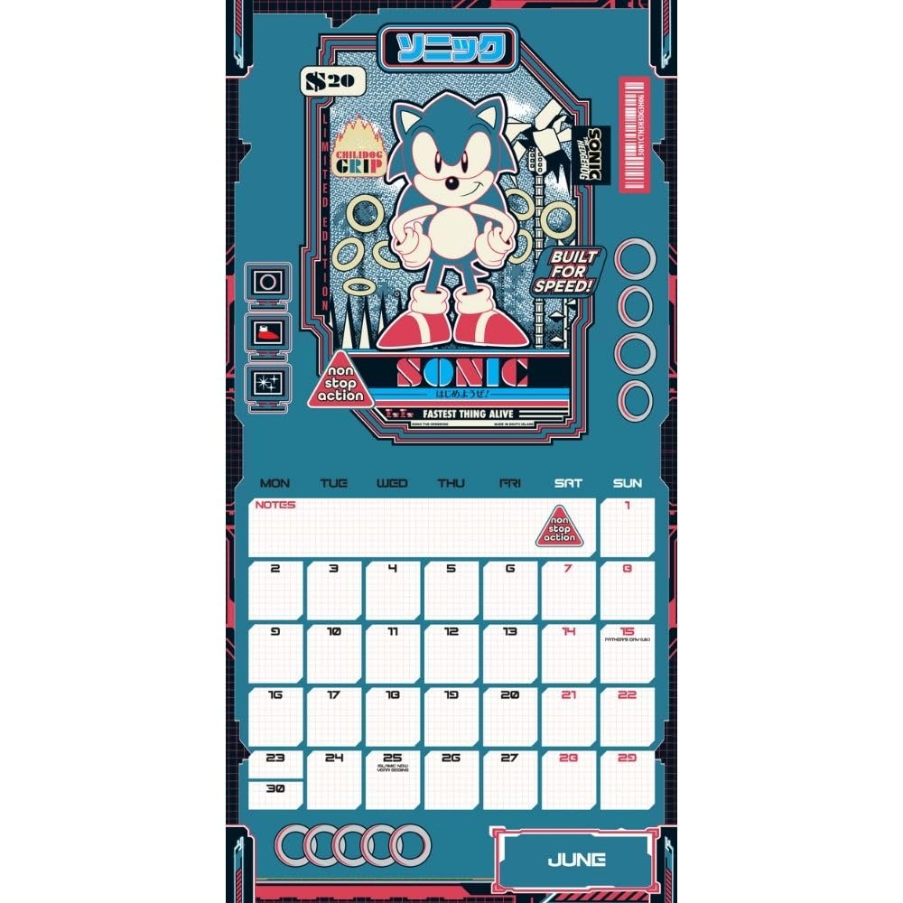 2025 Sonic The Hedgehog - Square Wall Calendar