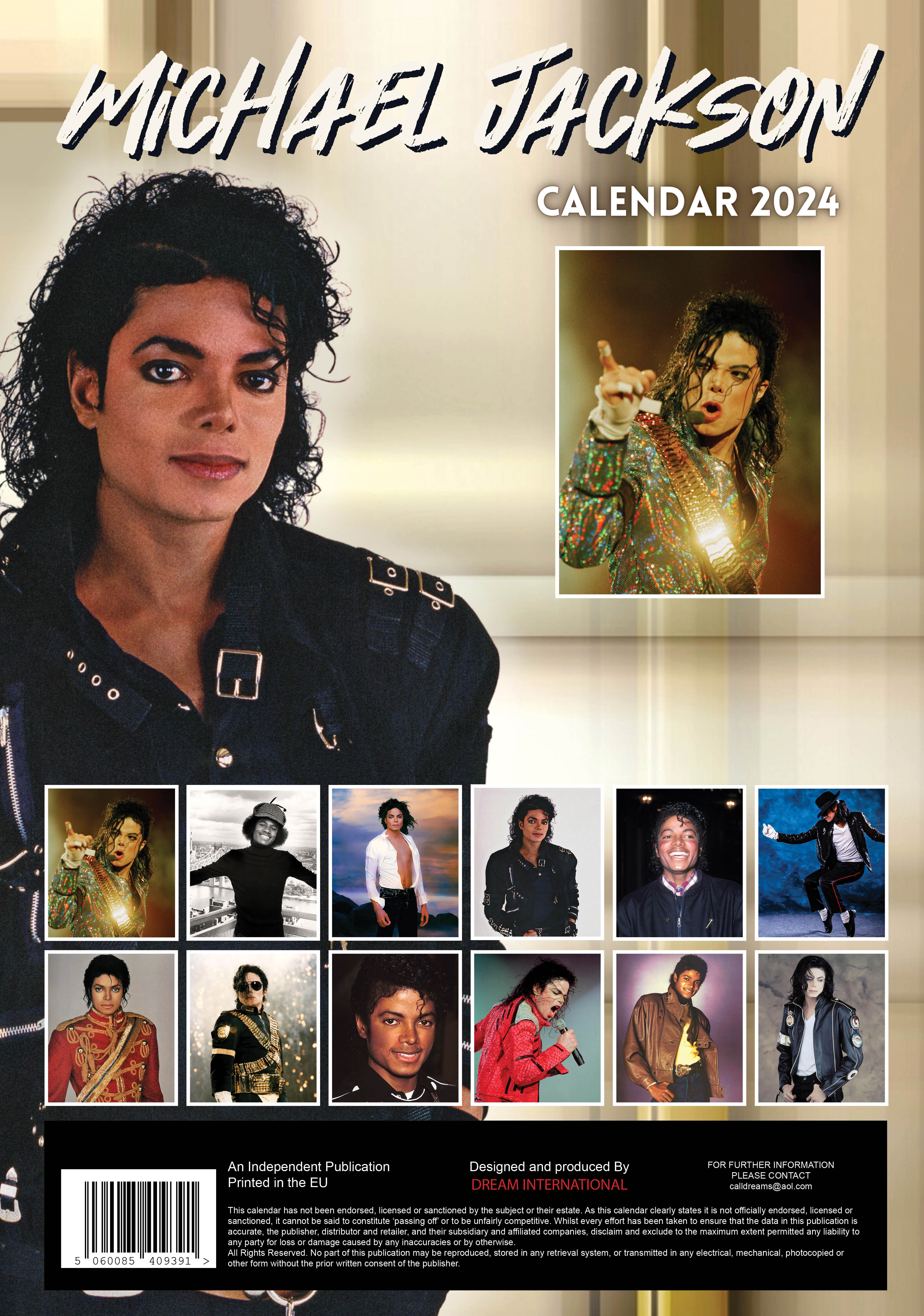 2024 Michael Jackson A3 Wall Calendar Music Celebrities Calendars