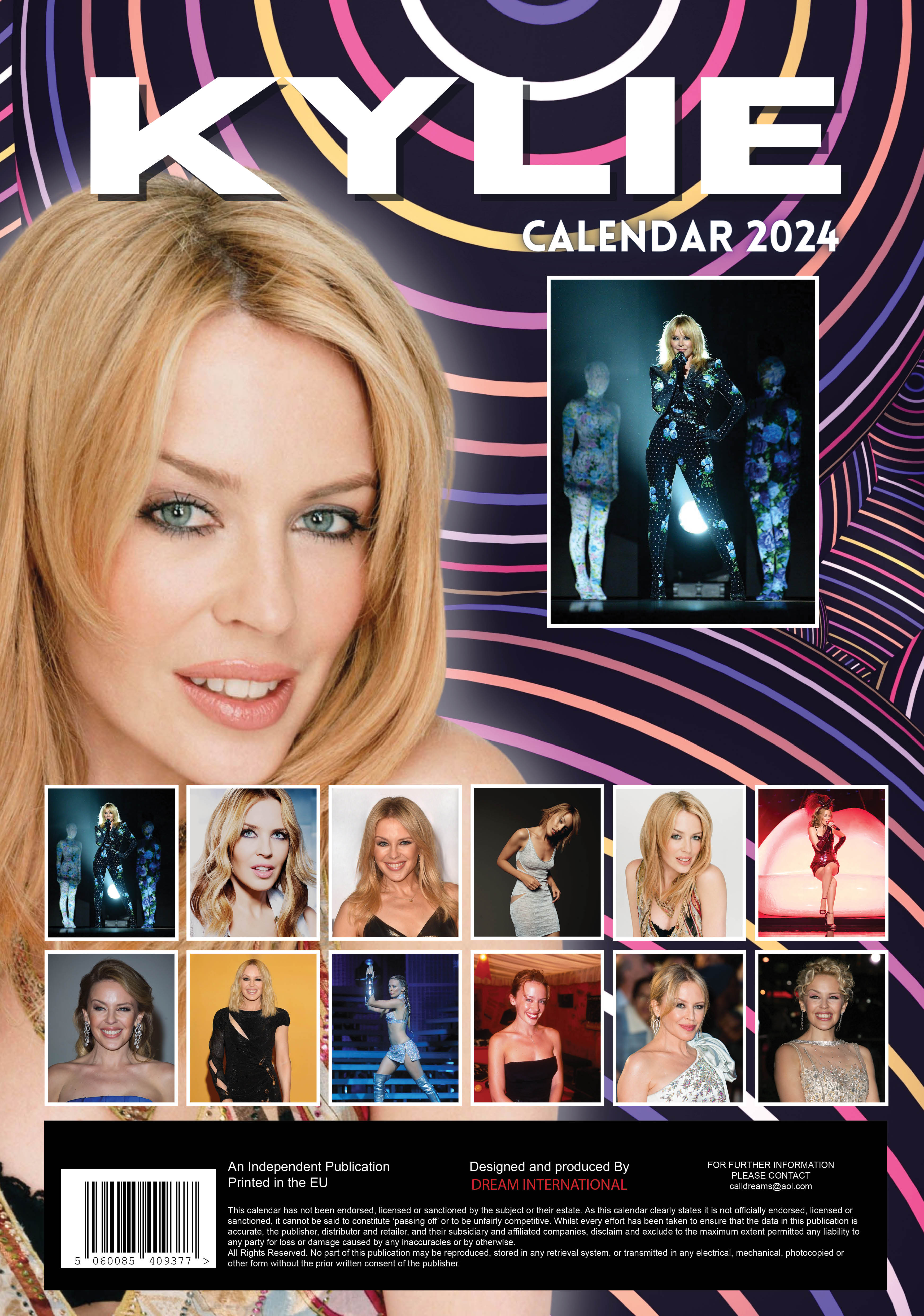 2024 Kylie Minogue - A3 Wall Calendar - Music Celebrities Calendars by