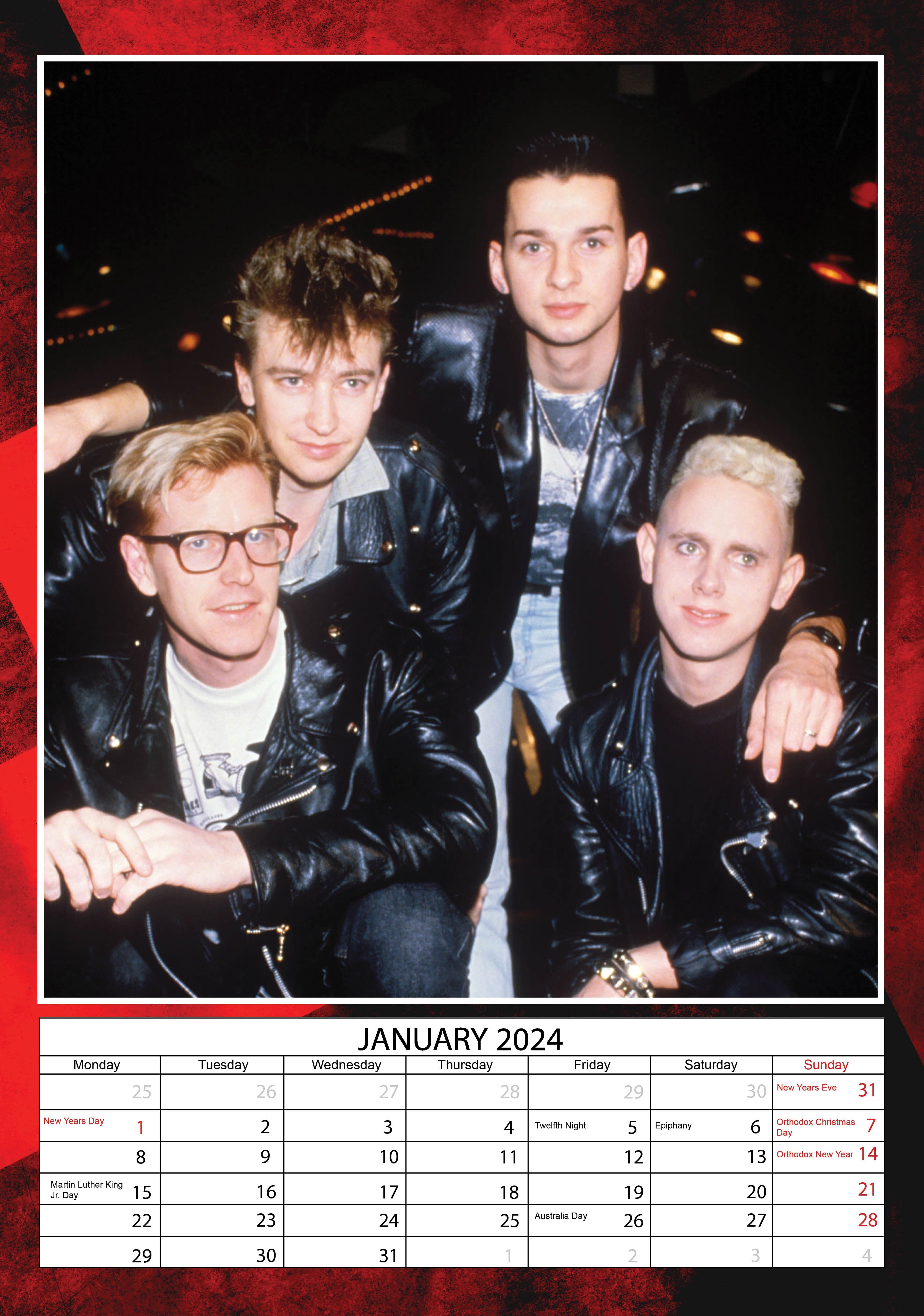 2024 Depeche Mode - A3 Wall Calendar
