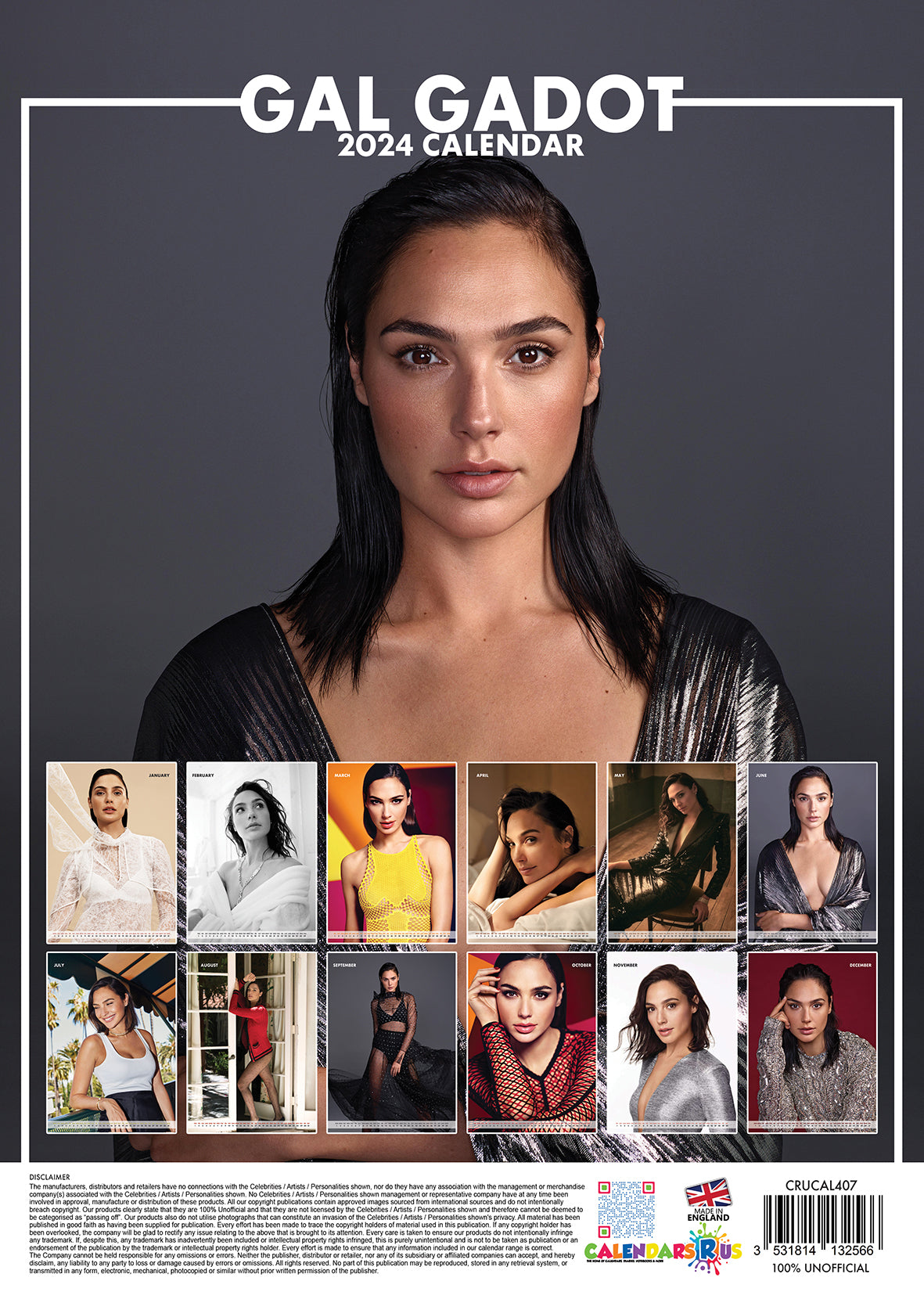 2024 Gal gadot - A3 Wall Calendar  SOLD OUT