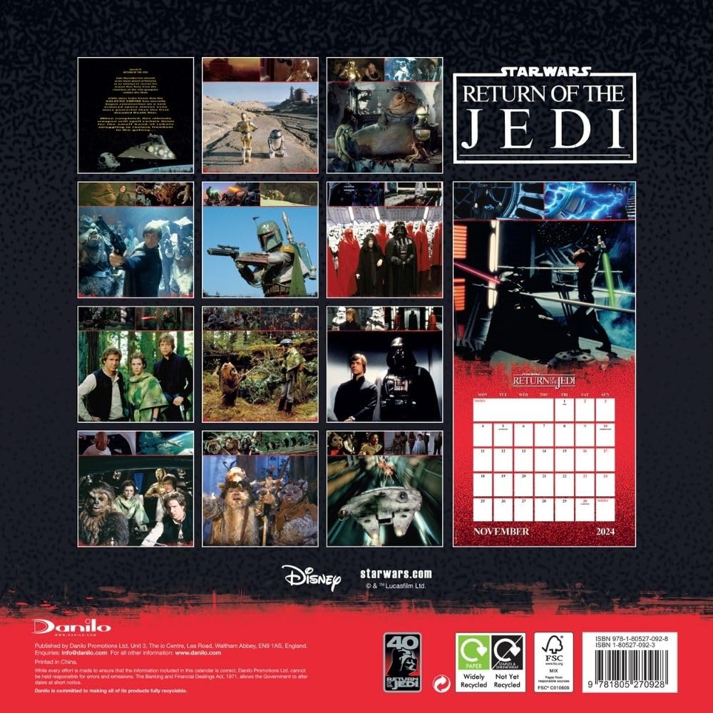 2024 Star Wars Classic - Square Wall Calendar  SOLD OUT