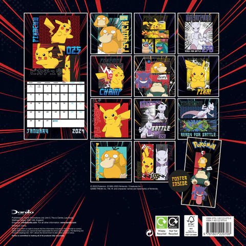 2024 Pokemon - Square Wall Calendar  SOLD OUT