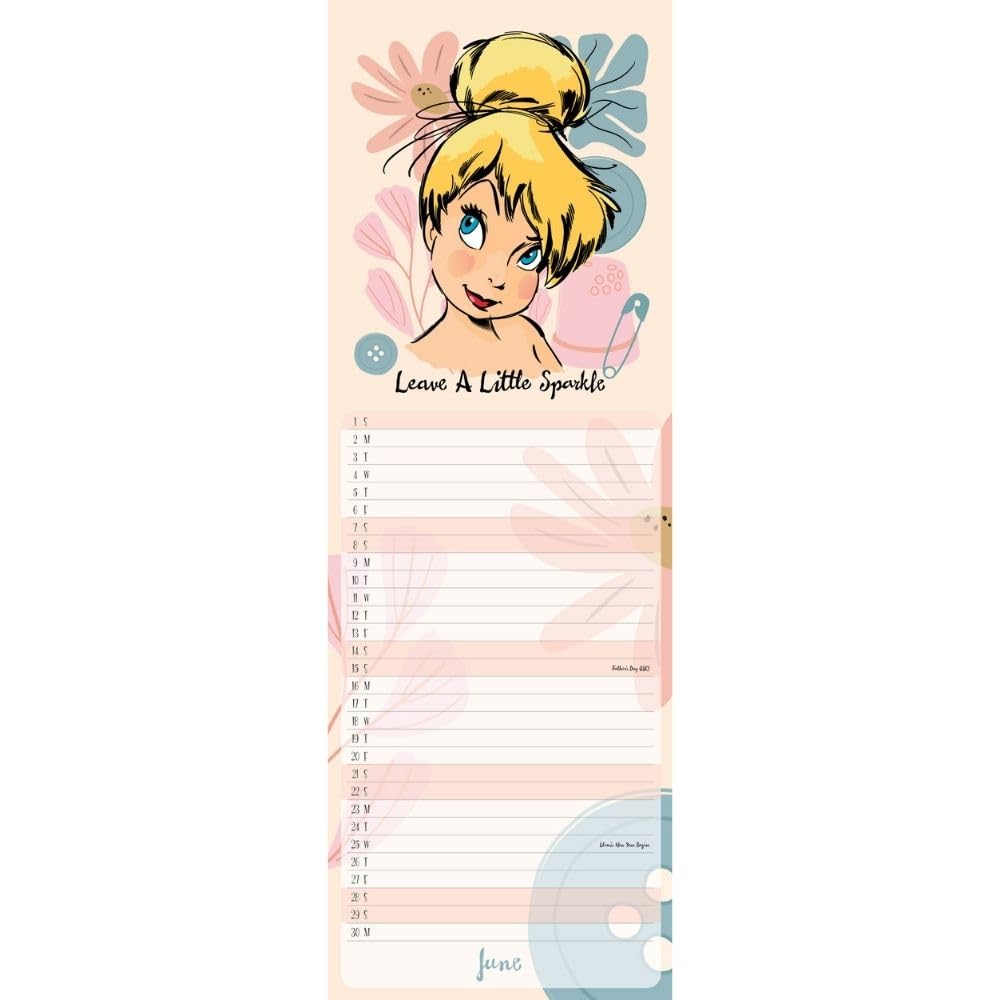 2025 Disney Tinkerbell - Slim Wall Calendar