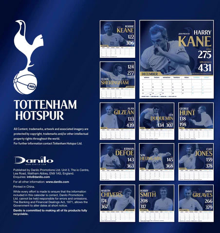 2024 Tottenham Hotspur FC - Desk Easel Calendar  SOLD OUT