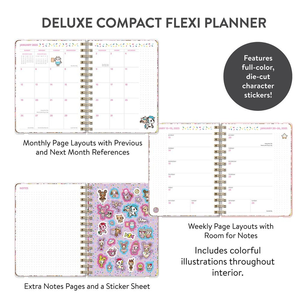 2025 Tokidoki Donutella - Deluxe Compact Flexi Weekly & Monthly Diary/Planner