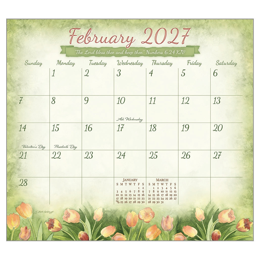 2027 Daily Grace - Deluxe Wall Calendar by Bob Fairbough