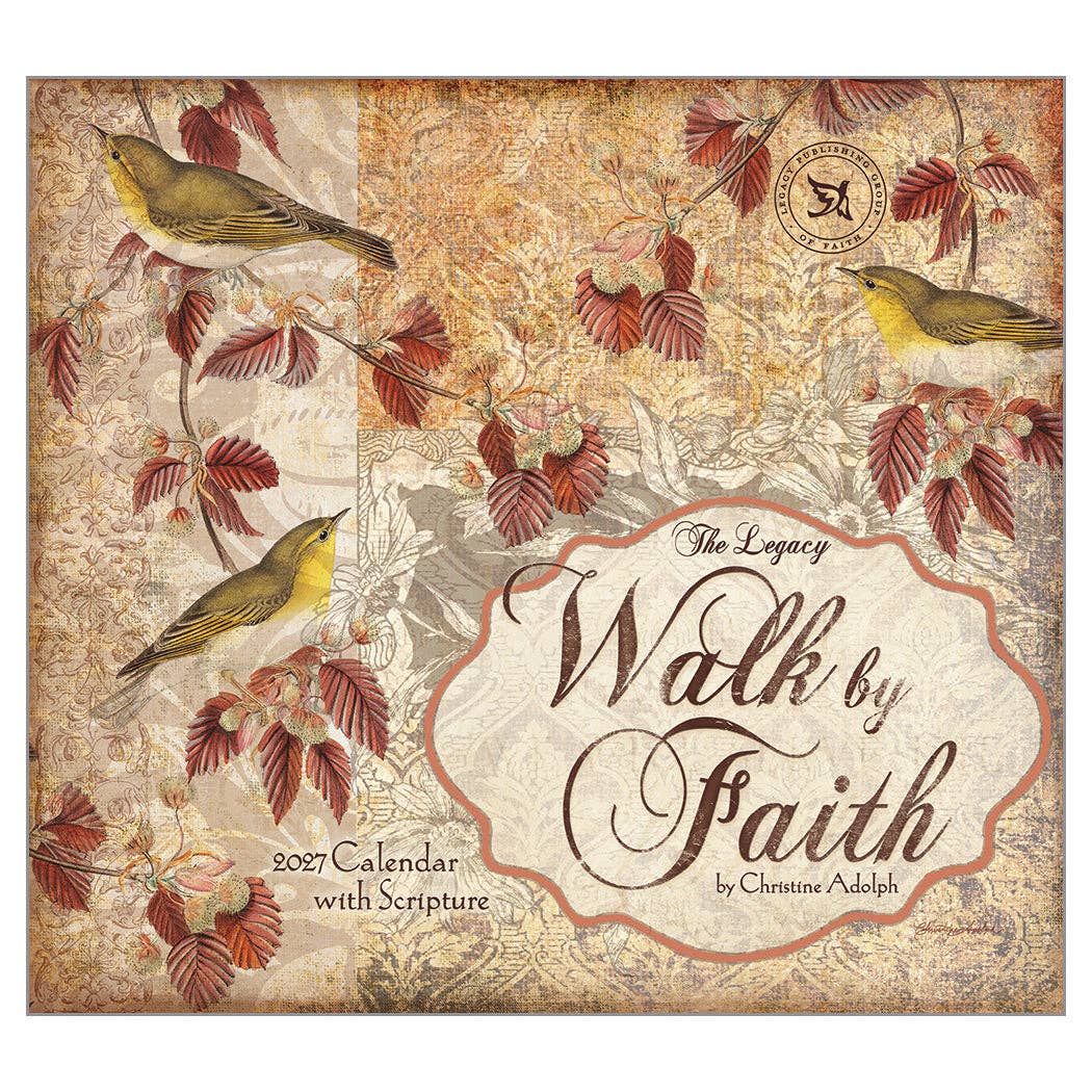 2027 Walk By Faith - Scripture - Deluxe Wall Calendar by Carrie Schmitt