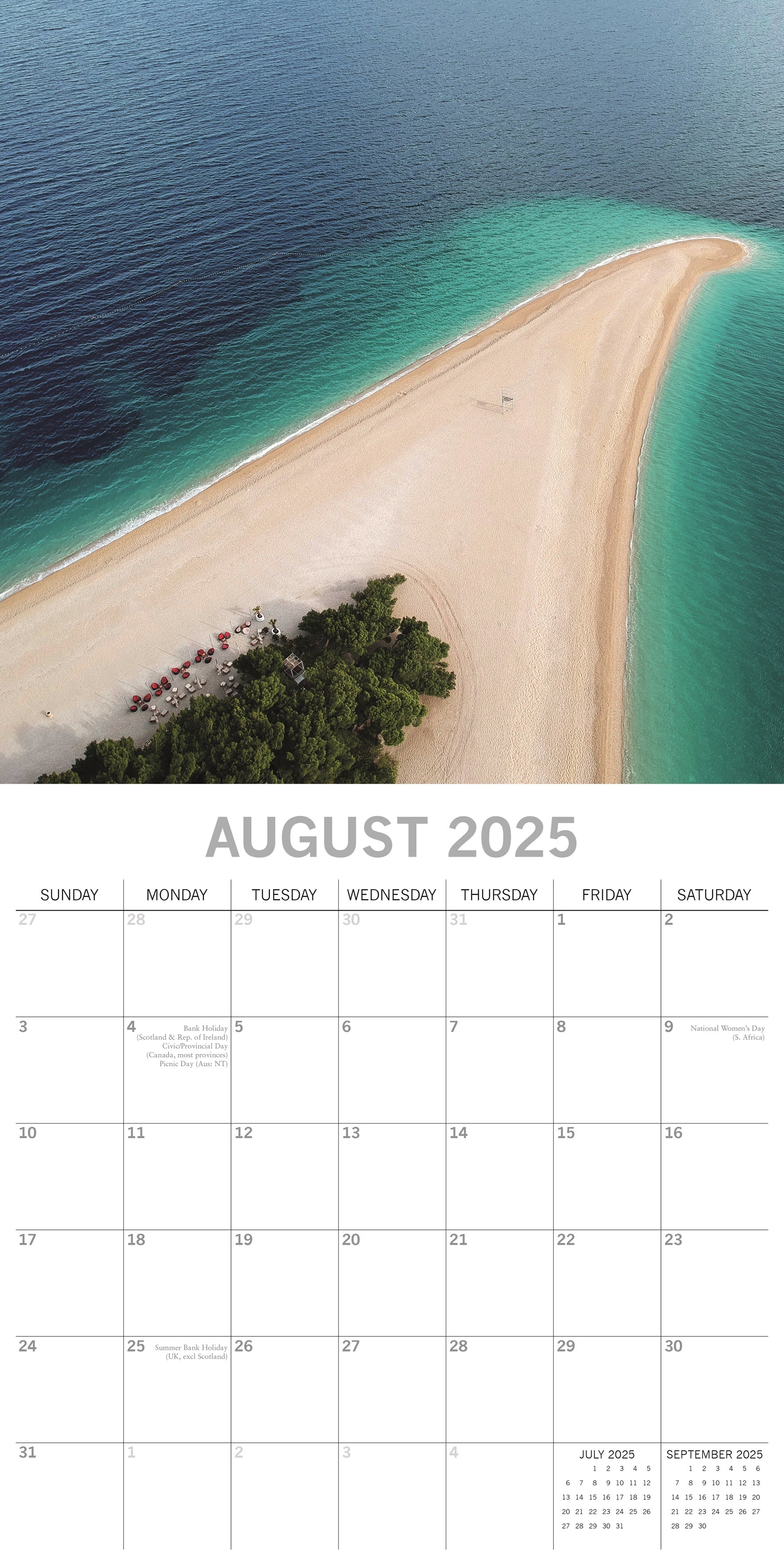 2025 Croatia - Square Wall Calendar