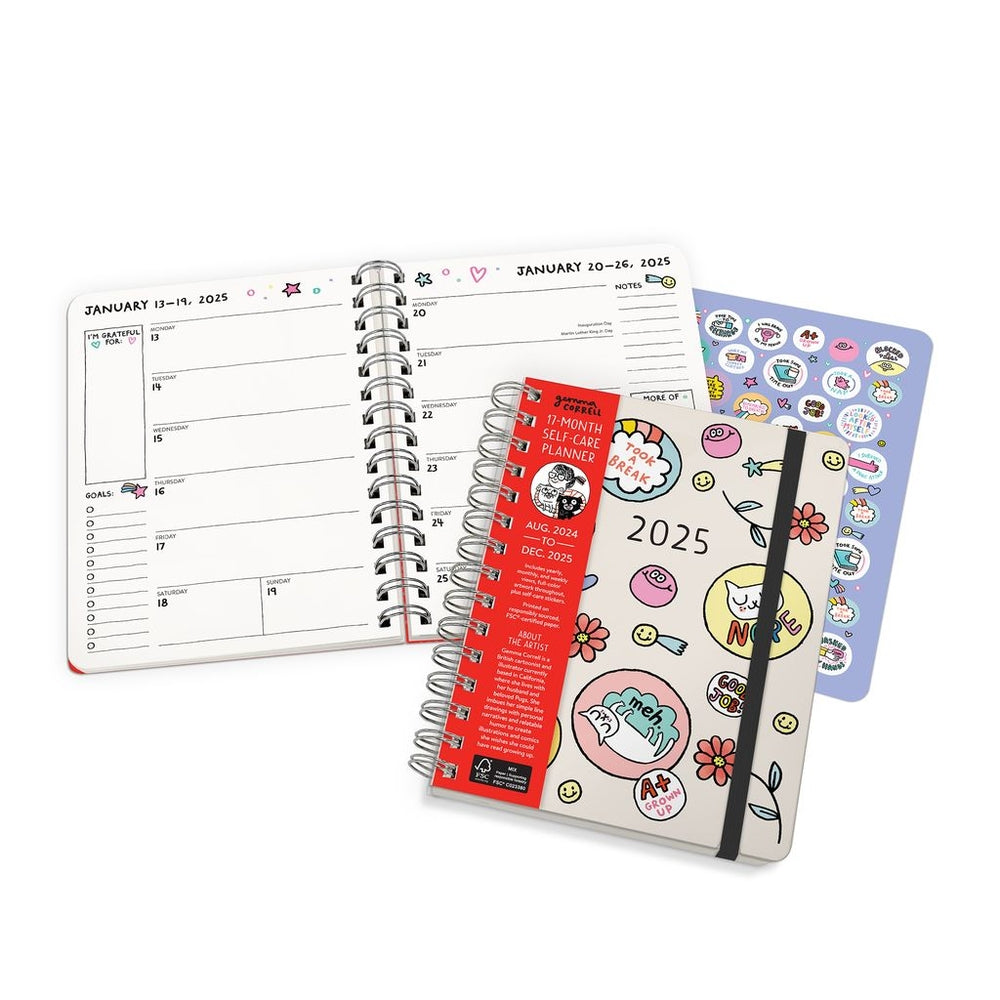 2025 Doodle Days - Deluxe Compact Flexi Weekly & Monthly Diary/Planner