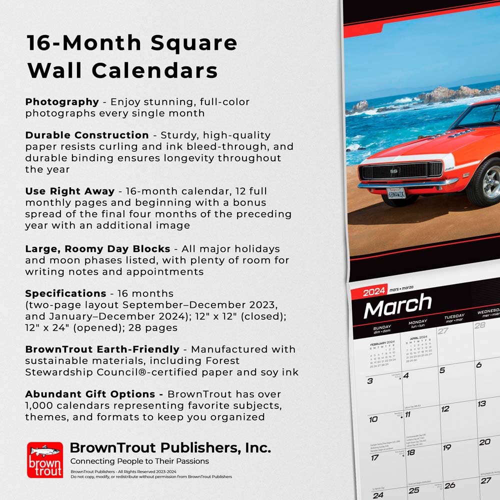 2024 Camaro Square Wall Calendar