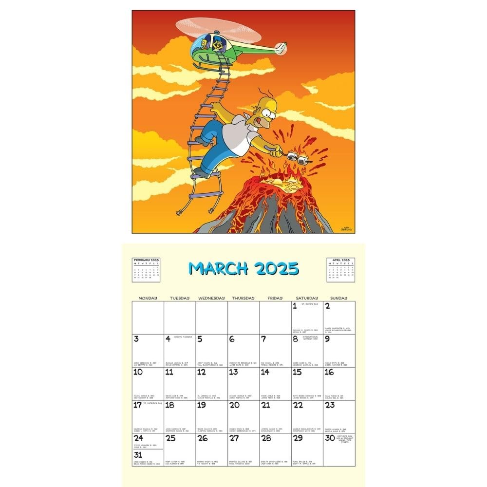 2025 The Simpsons - Square Wall Calendar