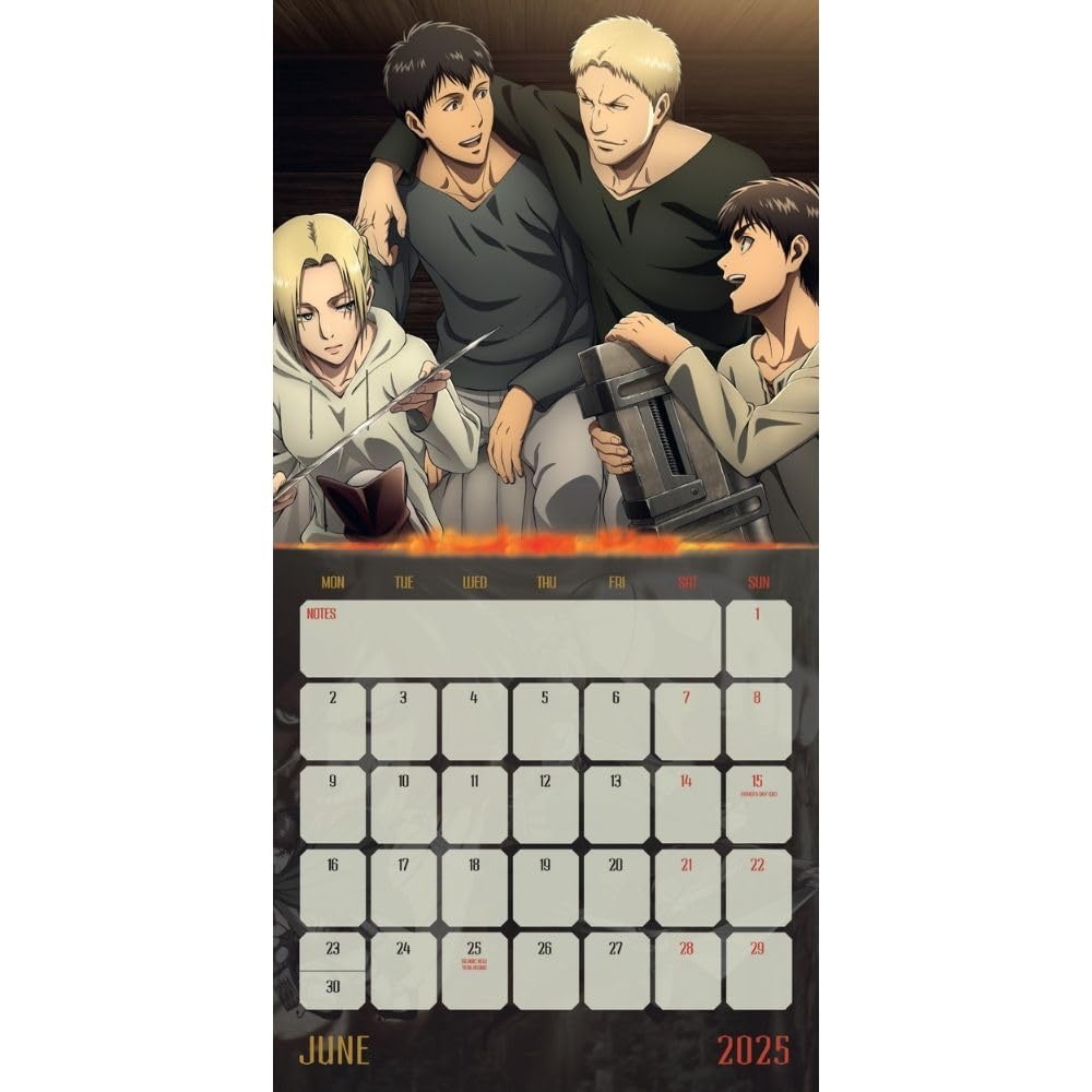 2025 Attack On Titan - Square Wall Calendar