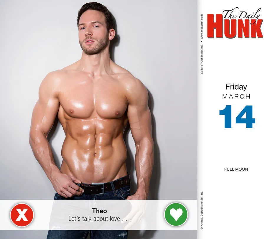 2025 The Daily Hunk - Daily Boxed Page-A-Day Calendar