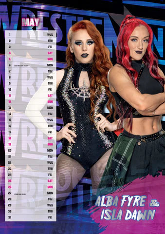 2024 WWE Women - A3 Wall Calendar  SOLD OUT