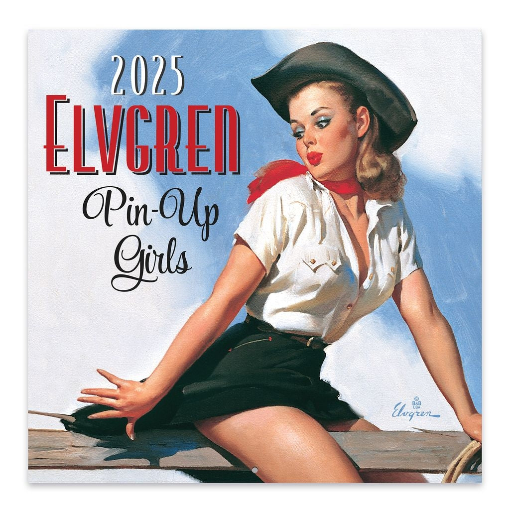 2025 Elvgren: Pin-Up Girls  - Square Wall Calendar