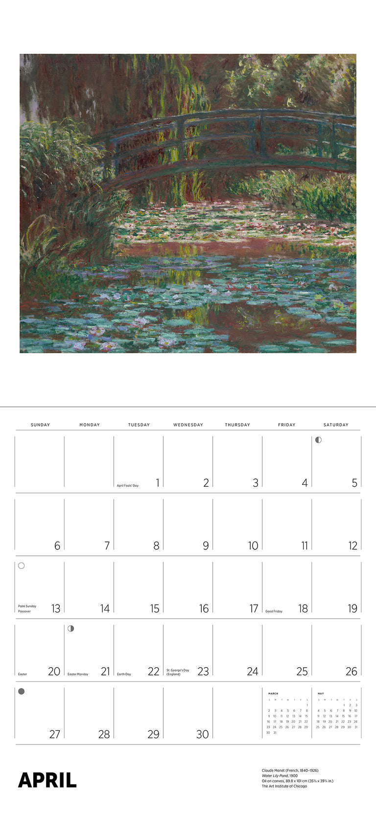 2025 Claude Monet - Square Wall Calendar
