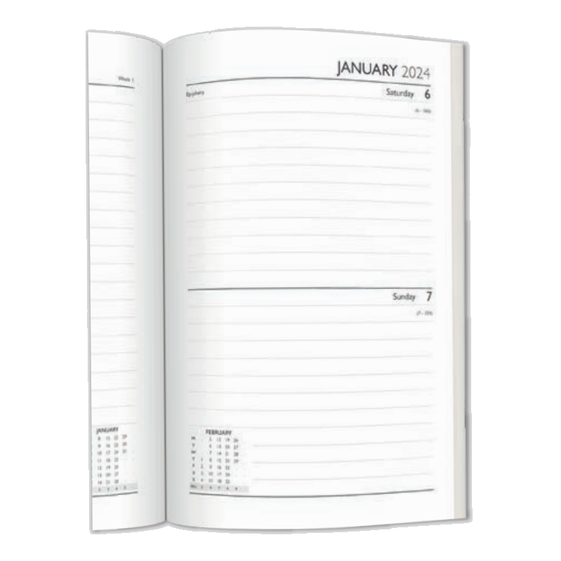 2024 Grey Luxury Contract - Daily Diary/Planner