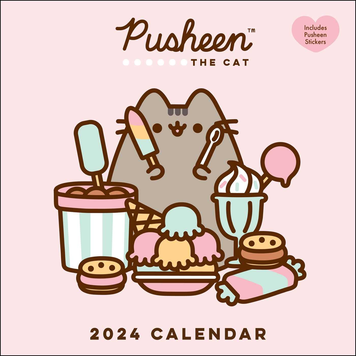 2024 Pusheen The Cat - Square Wall Calendar  SOLD OUT