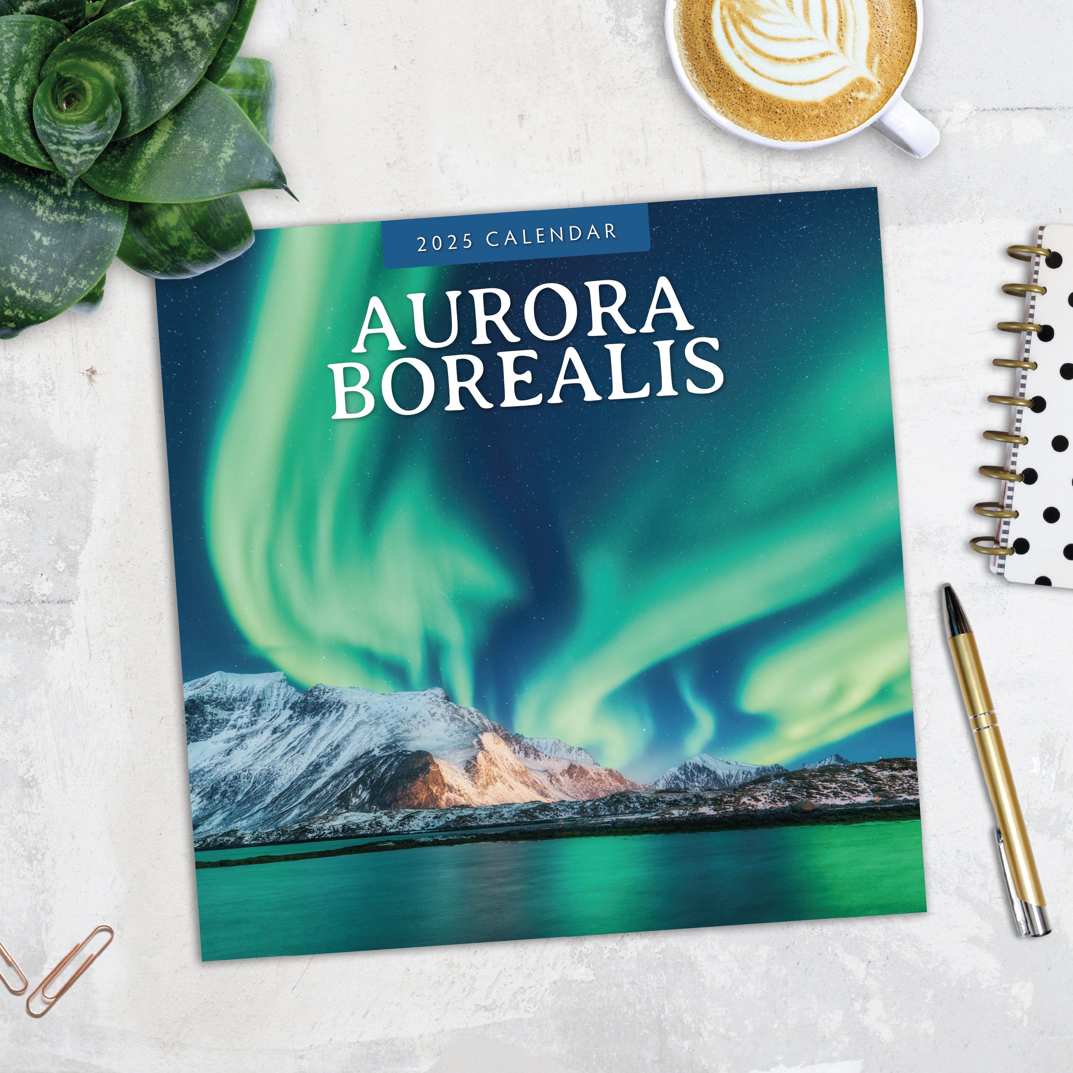 2025 Aurora Borealis - Square Wall Calendar