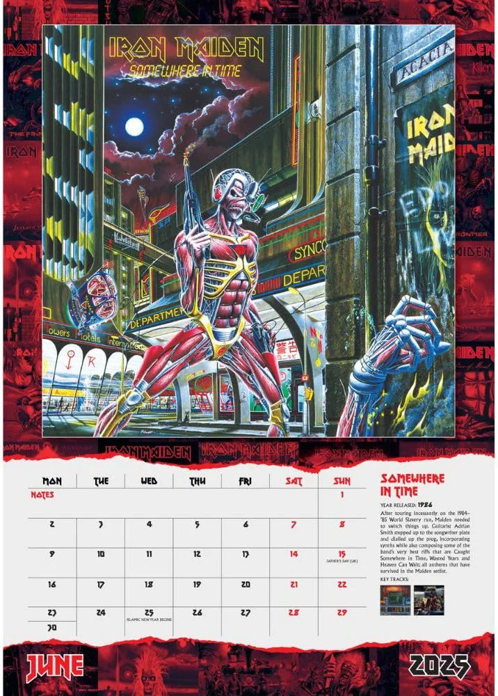 2025 Iron Maiden - A3 Wall Calendar