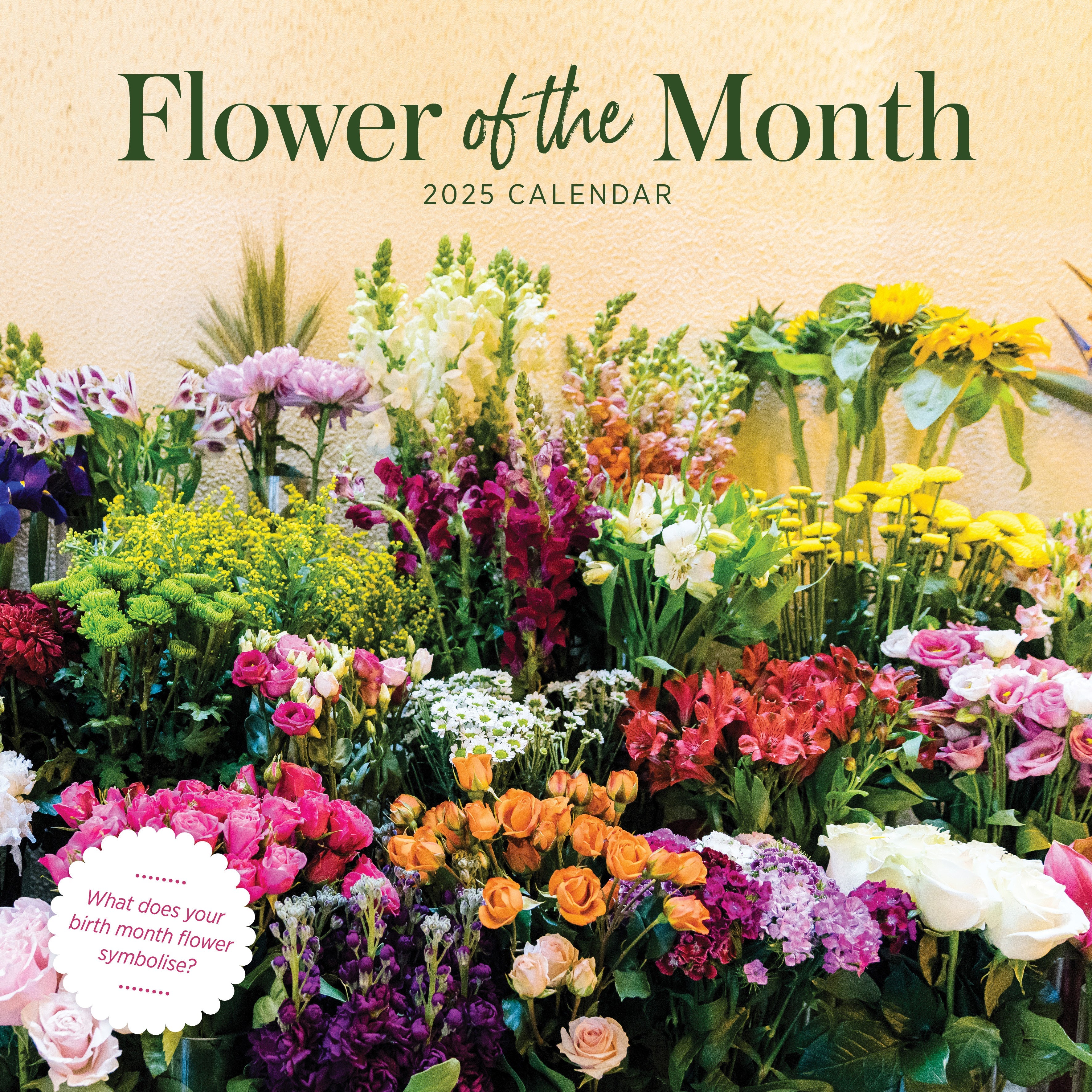 2025 Flower of the Month - Square Wall Calendar