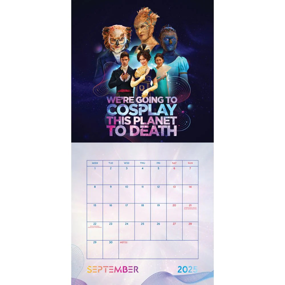 2025 Doctor Who The 14th Doctor - Square Wall Calendar