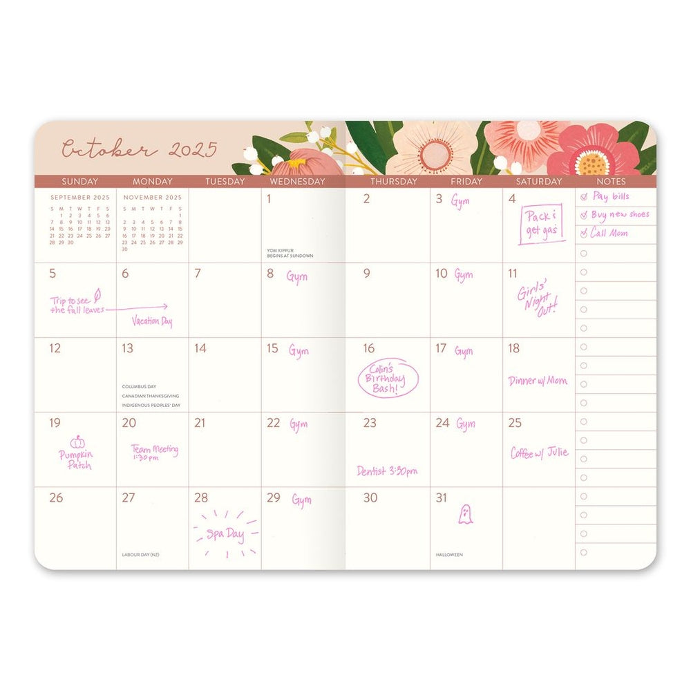 2025 Bella Flora - Monthly Pocket Diary/Planner