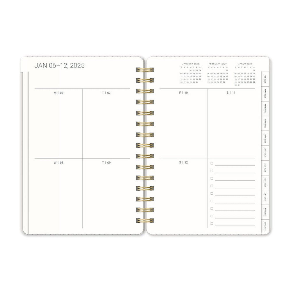 2025 Stone - Agatha Monthly And Weekly Dairy/Planner