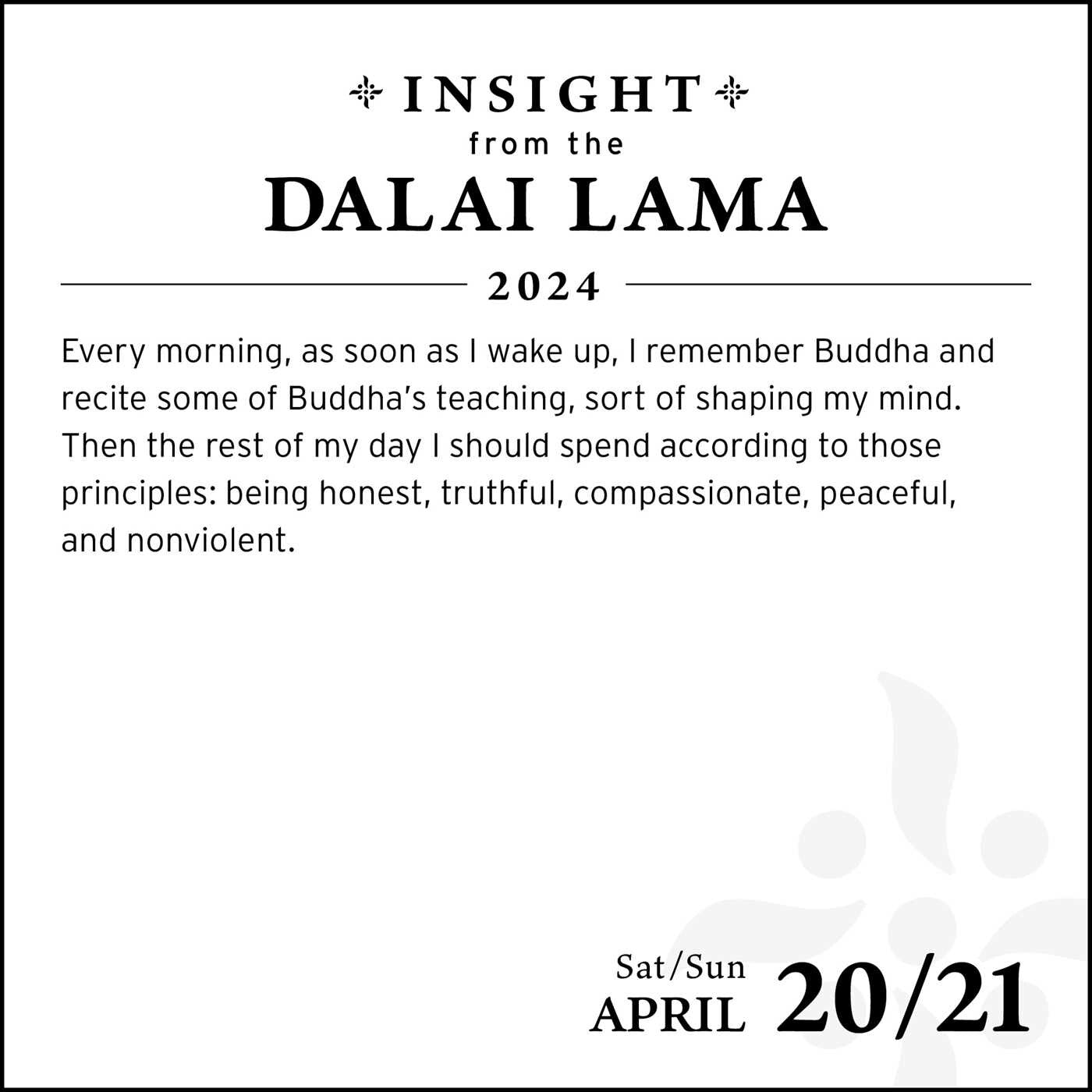2024 Insight from the Dalai Lama - Boxed Page-A-Day Calendar