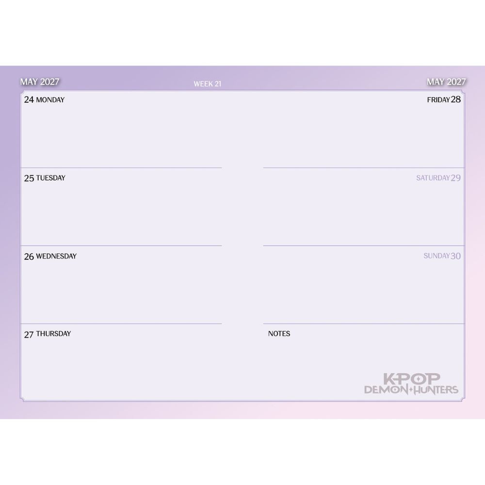 2027 K-Pop Demon Hunters - Weekly Diary/Planner - product image 2