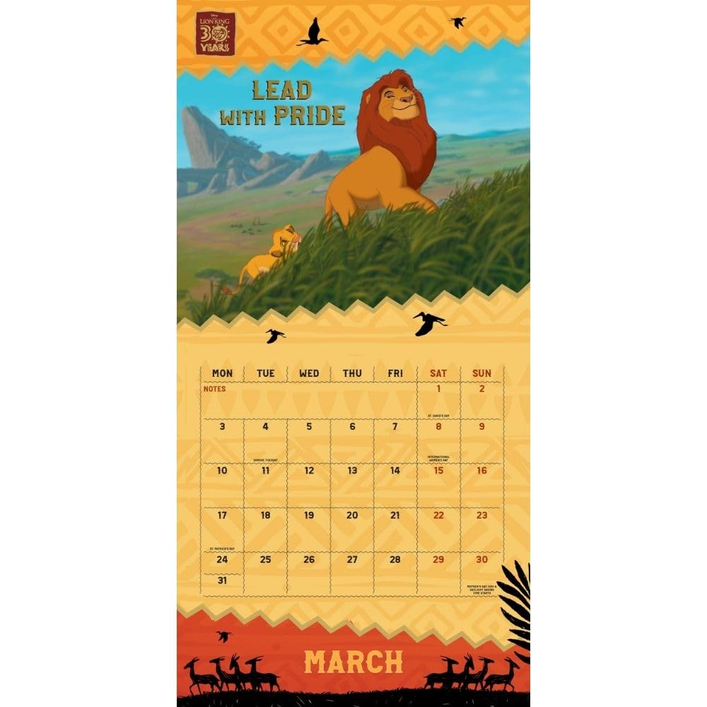 2025 Lion King - Square Wall Calendar